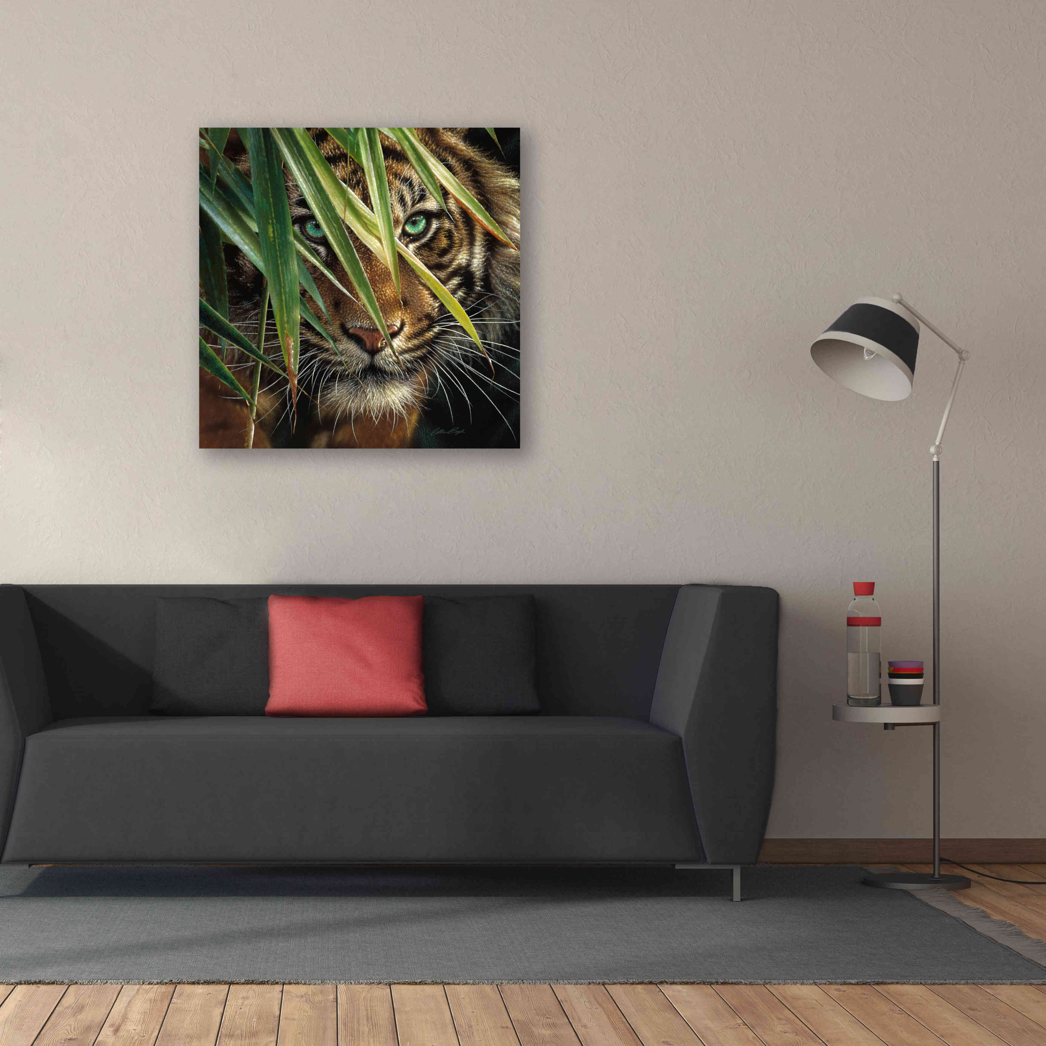 'Tiger Eyes' by Collin Bogle, Canvas Wall Art,37x37