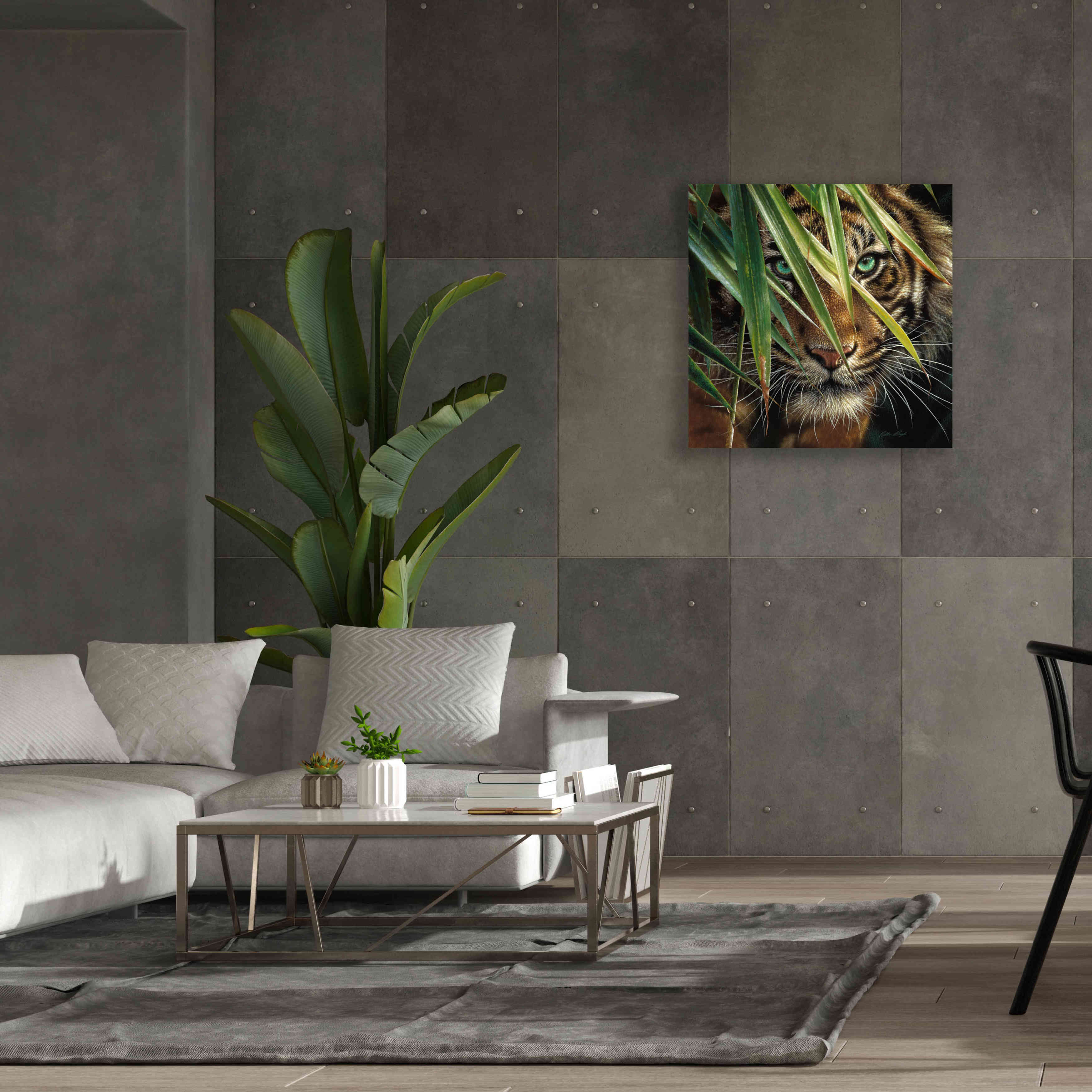 'Tiger Eyes' by Collin Bogle, Canvas Wall Art,37x37