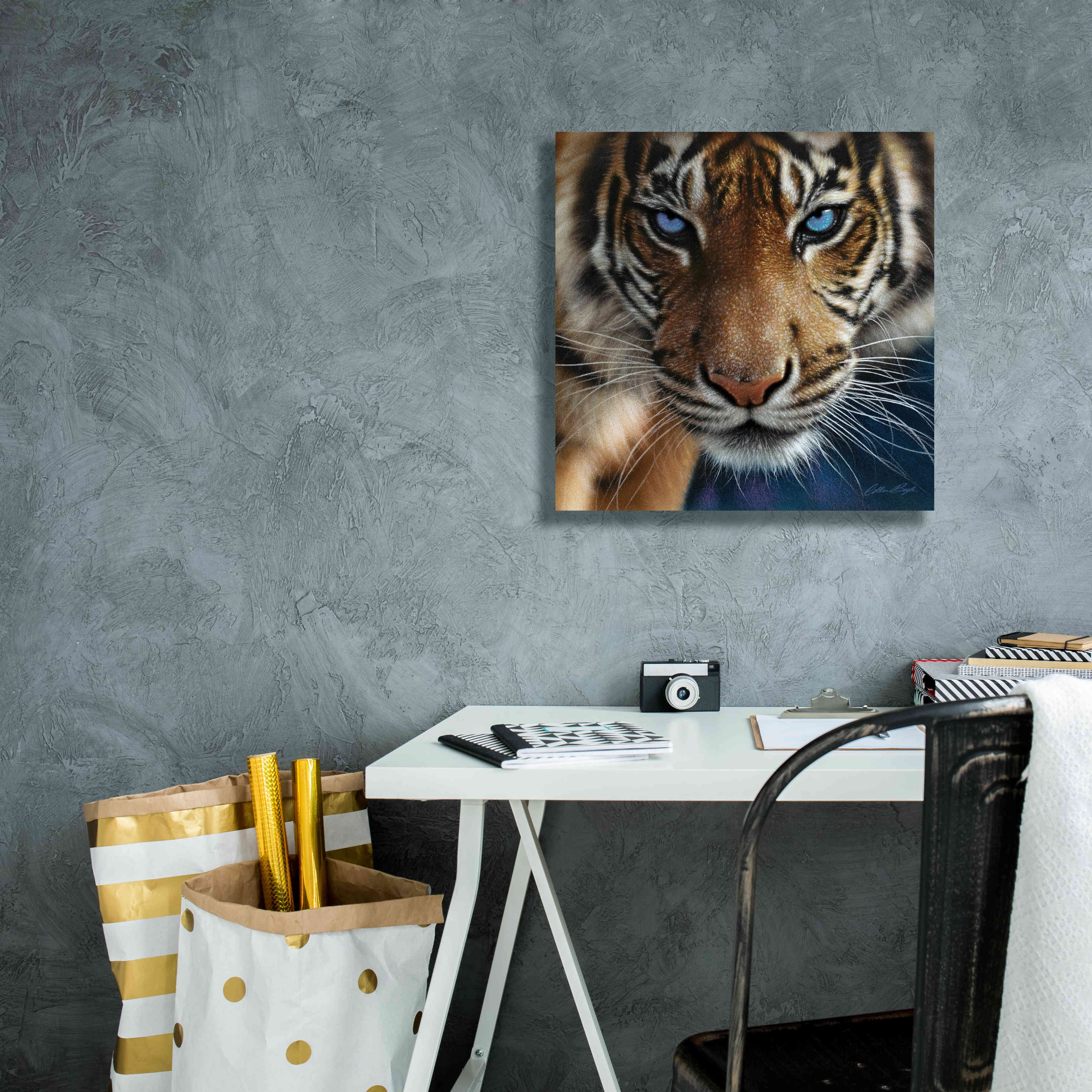 'Blue Eyes' by Collin Bogle, Canvas Wall Art,18x18
