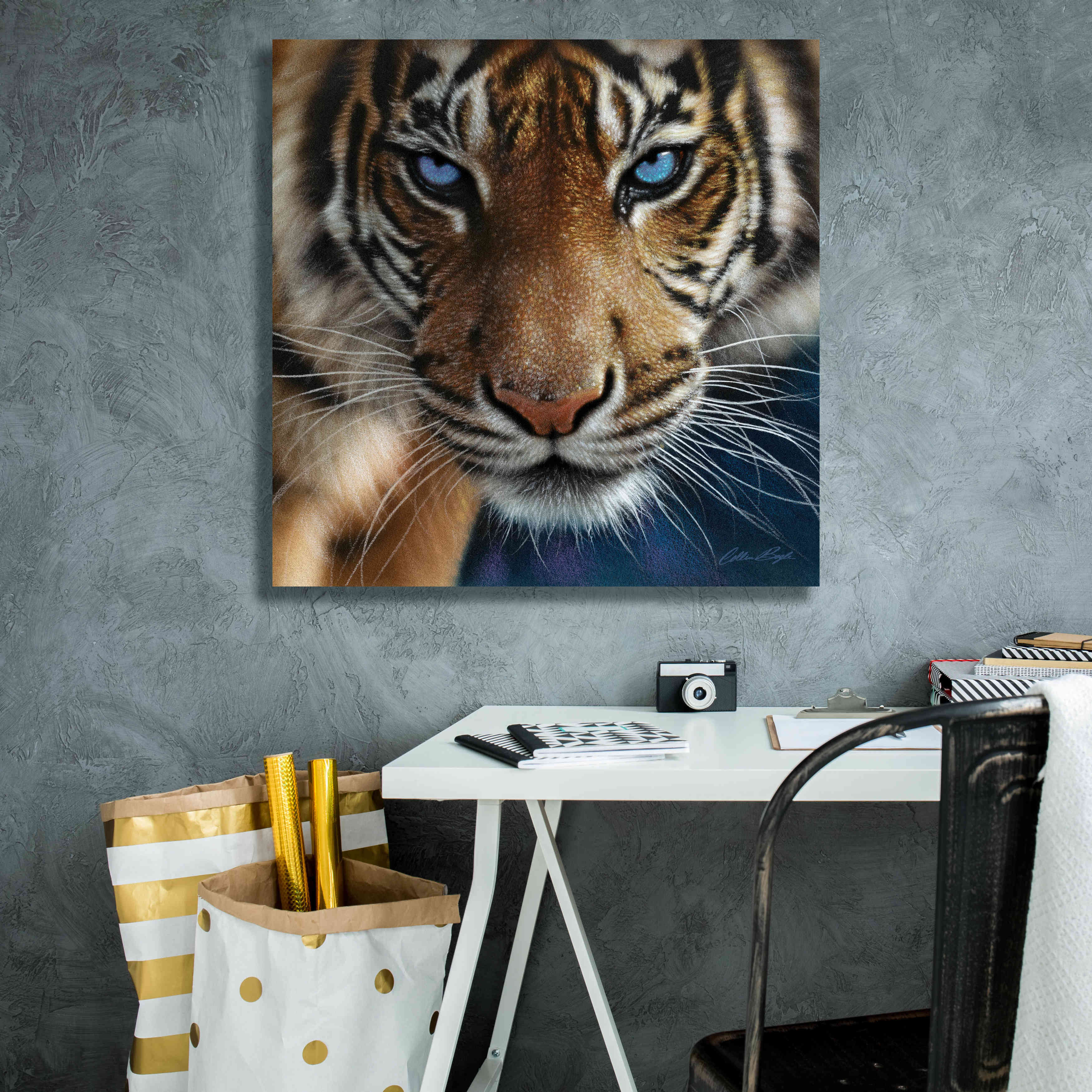 'Blue Eyes' by Collin Bogle, Canvas Wall Art,26x26
