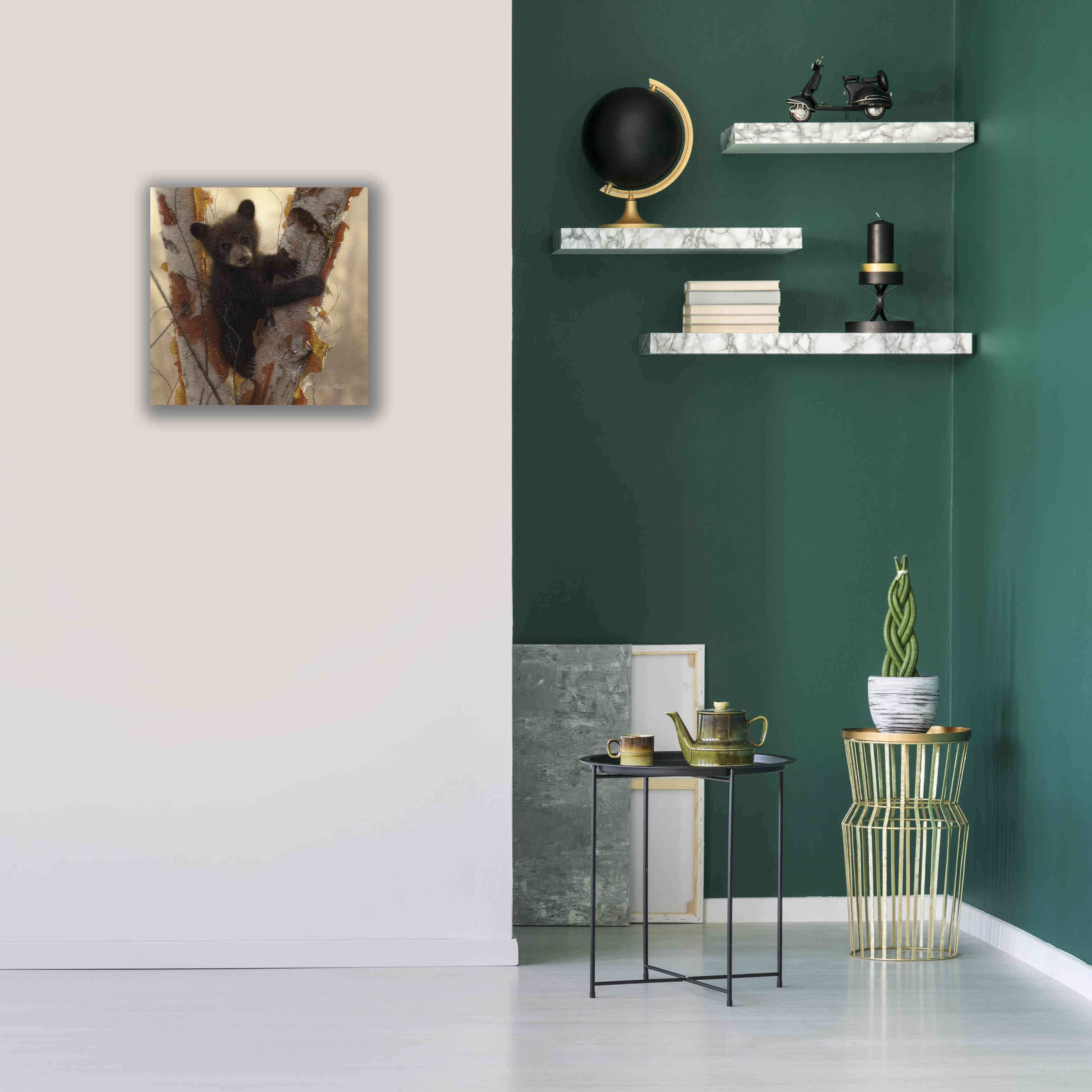 'Curious Cub I' by Collin Bogle, Canvas Wall Art,18x18