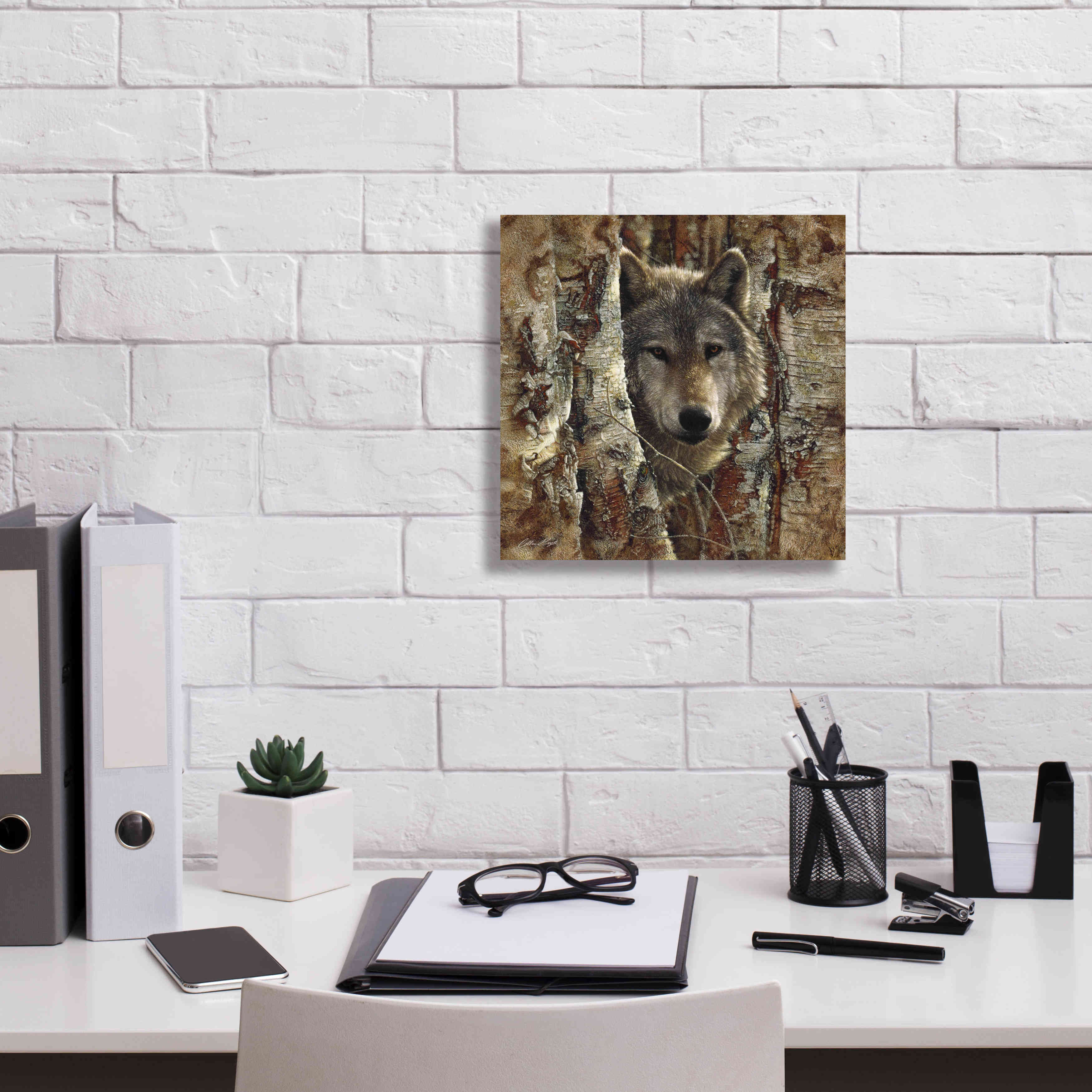 'Wolf Spirit' by Collin Bogle, Canvas Wall Art,12x12
