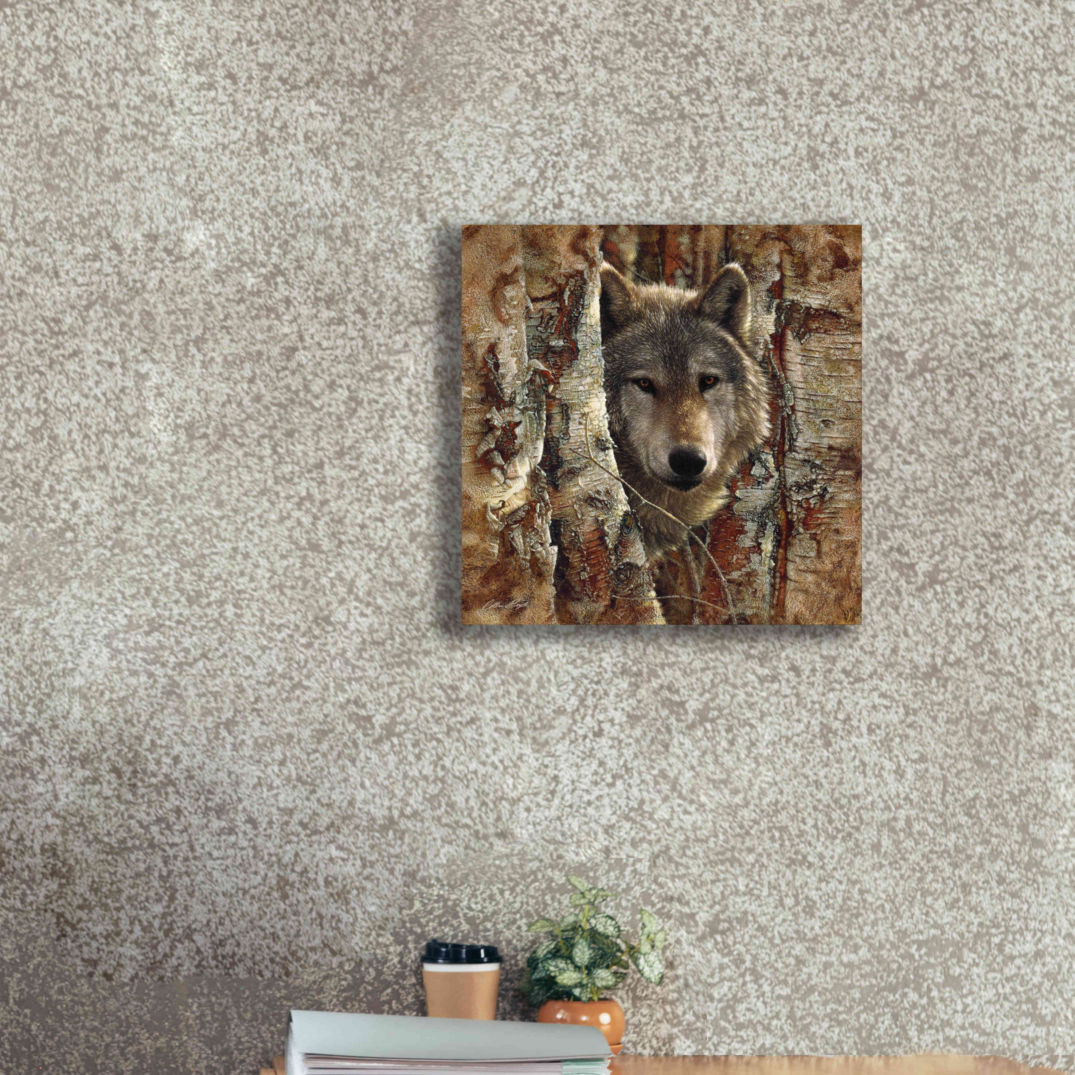 'Wolf Spirit' by Collin Bogle, Canvas Wall Art,18x18
