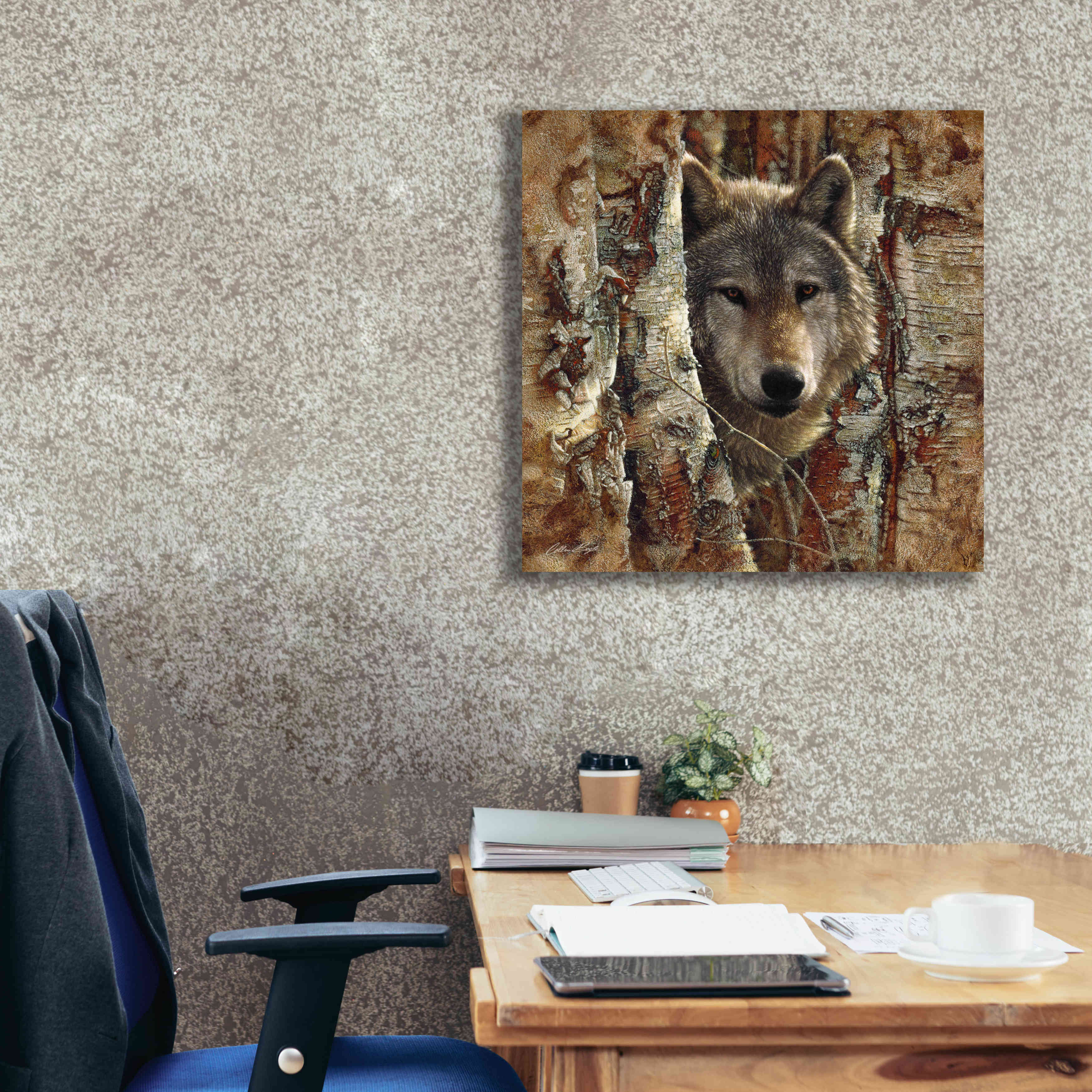'Wolf Spirit' by Collin Bogle, Canvas Wall Art,26x26