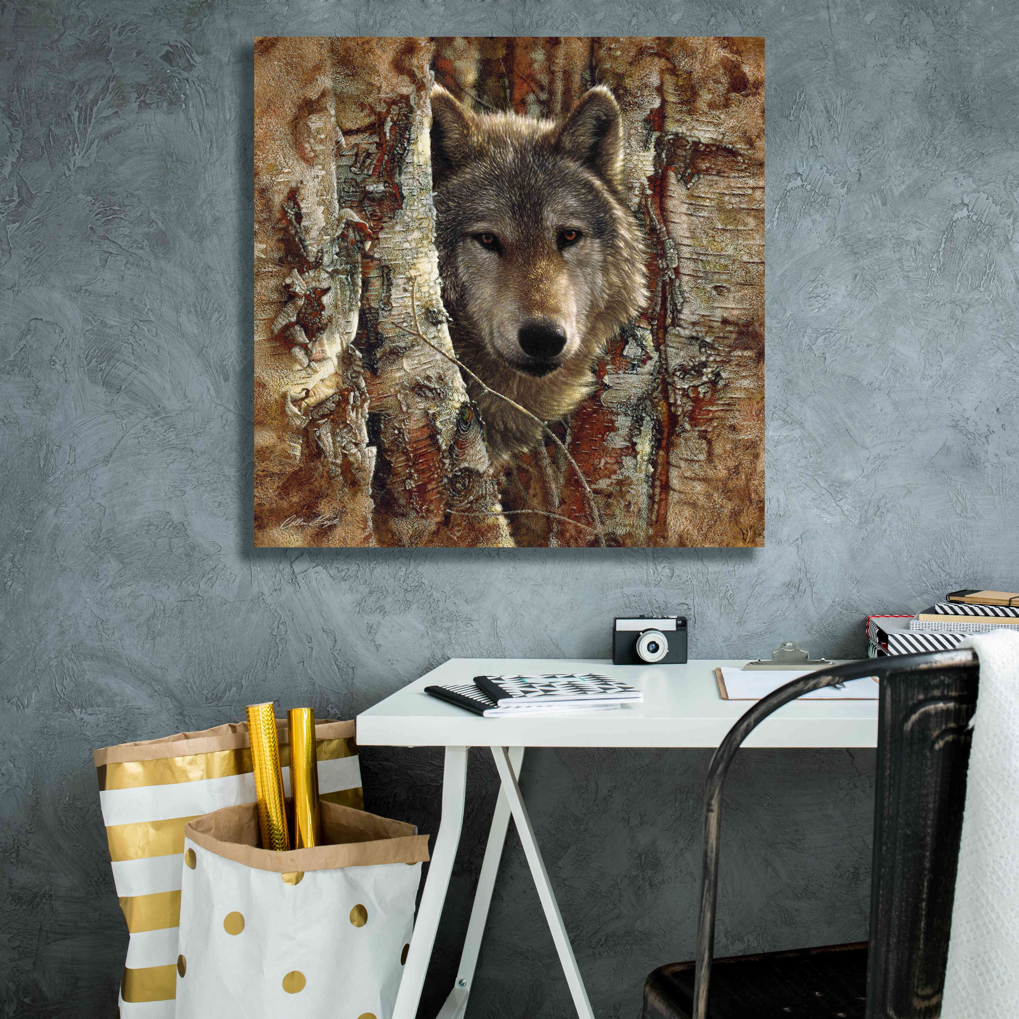 'Wolf Spirit' by Collin Bogle, Canvas Wall Art,26x26