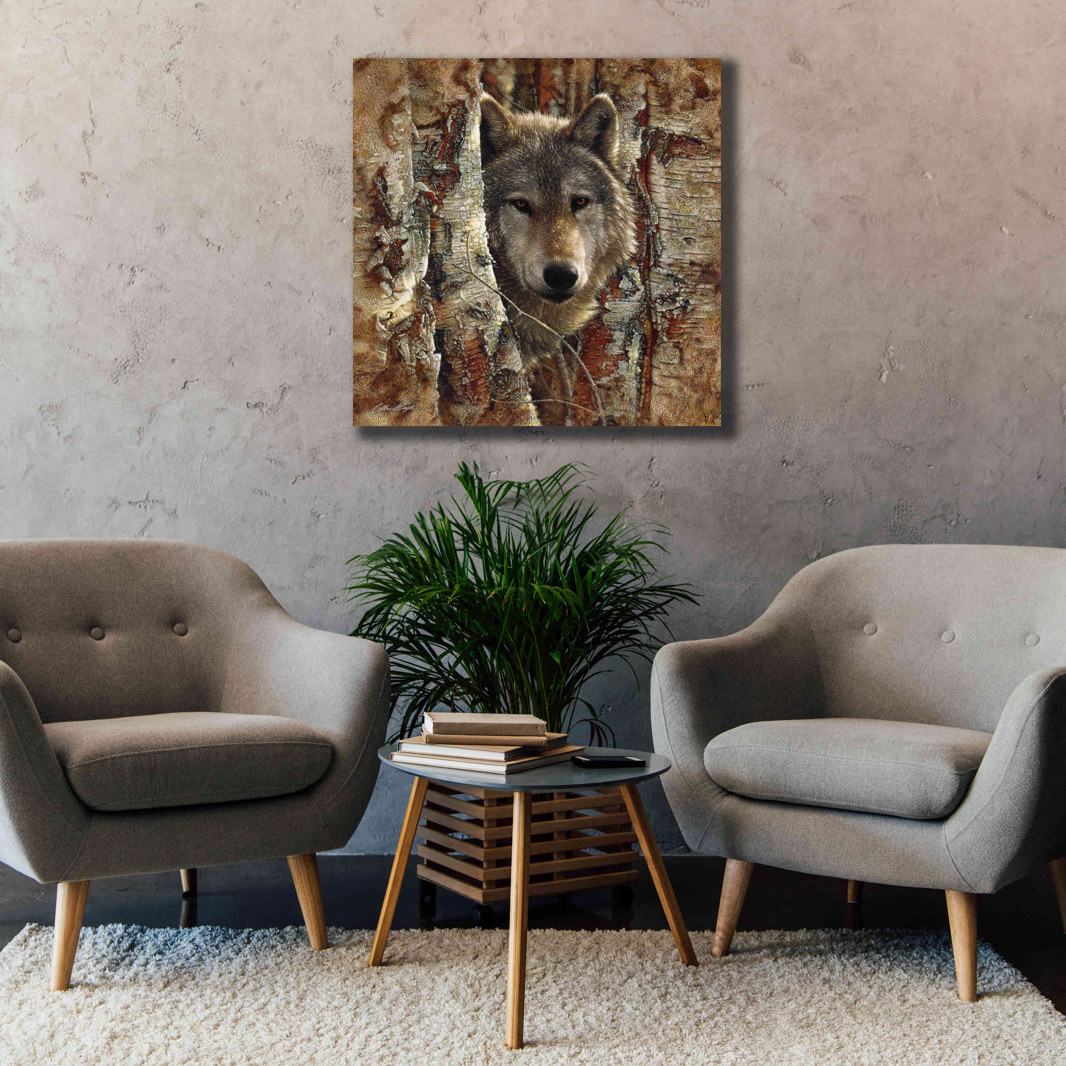 'Wolf Spirit' by Collin Bogle, Canvas Wall Art,37x37
