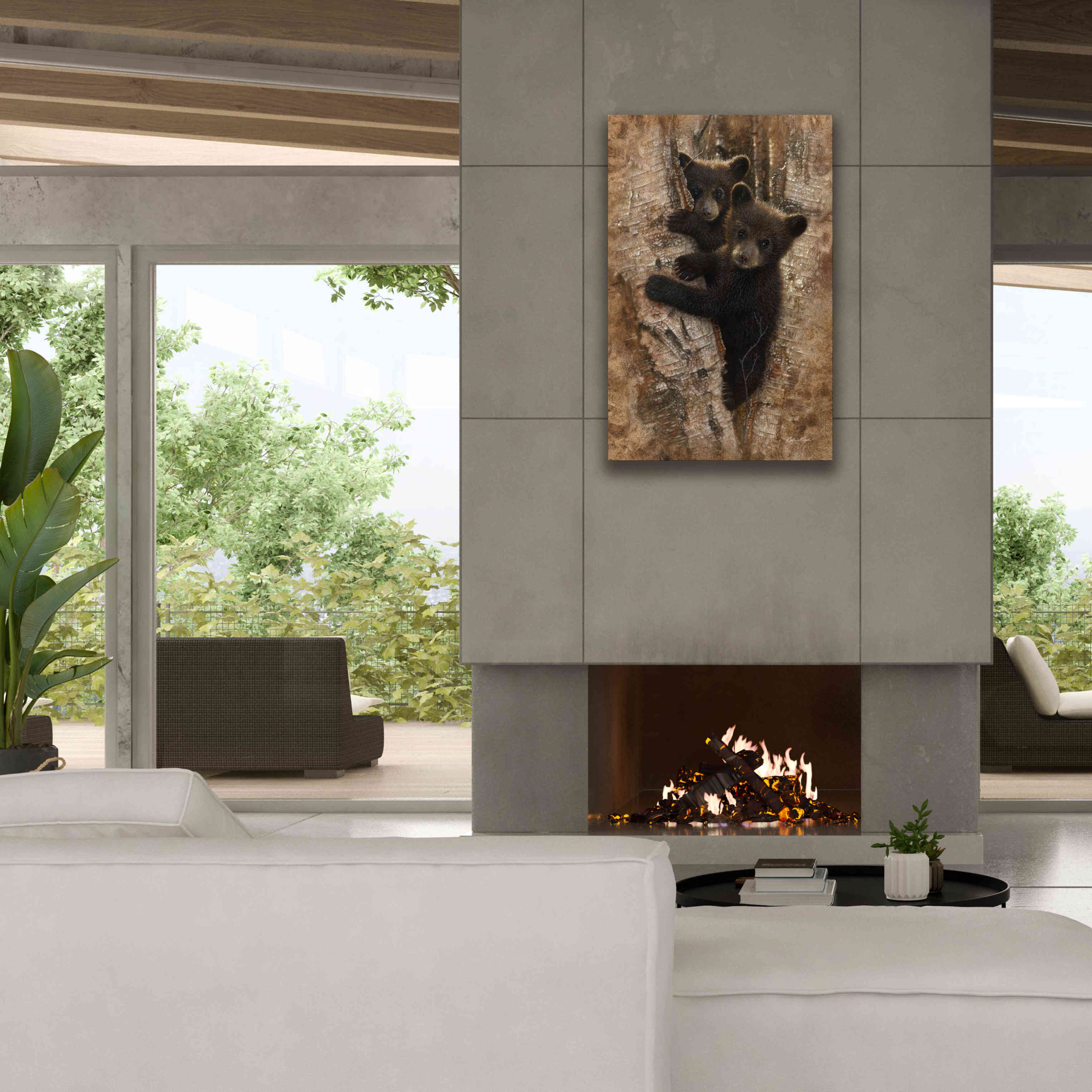 'Curious Cubs' by Collin Bogle, Canvas Wall Art,26x40
