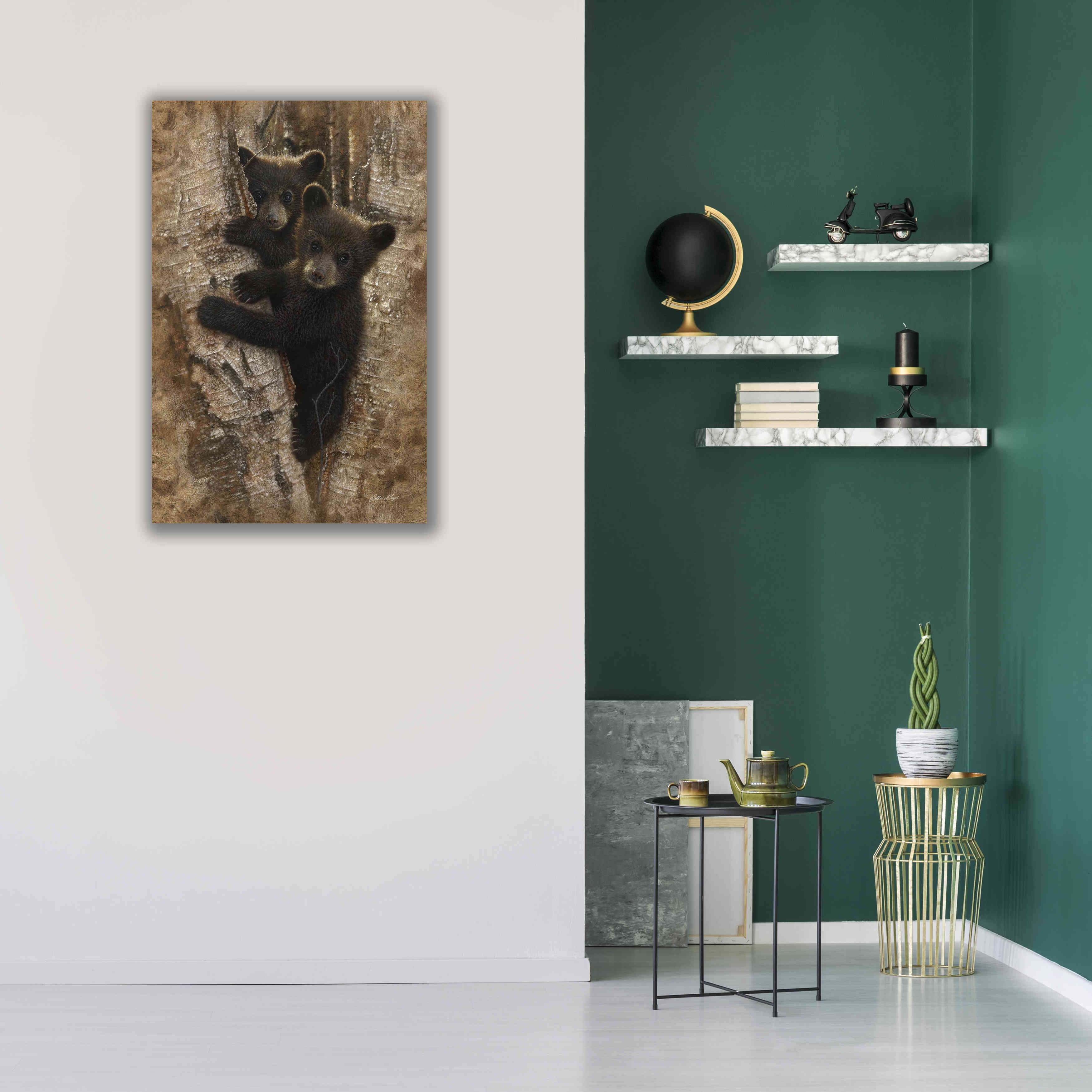 'Curious Cubs' by Collin Bogle, Canvas Wall Art,26x40