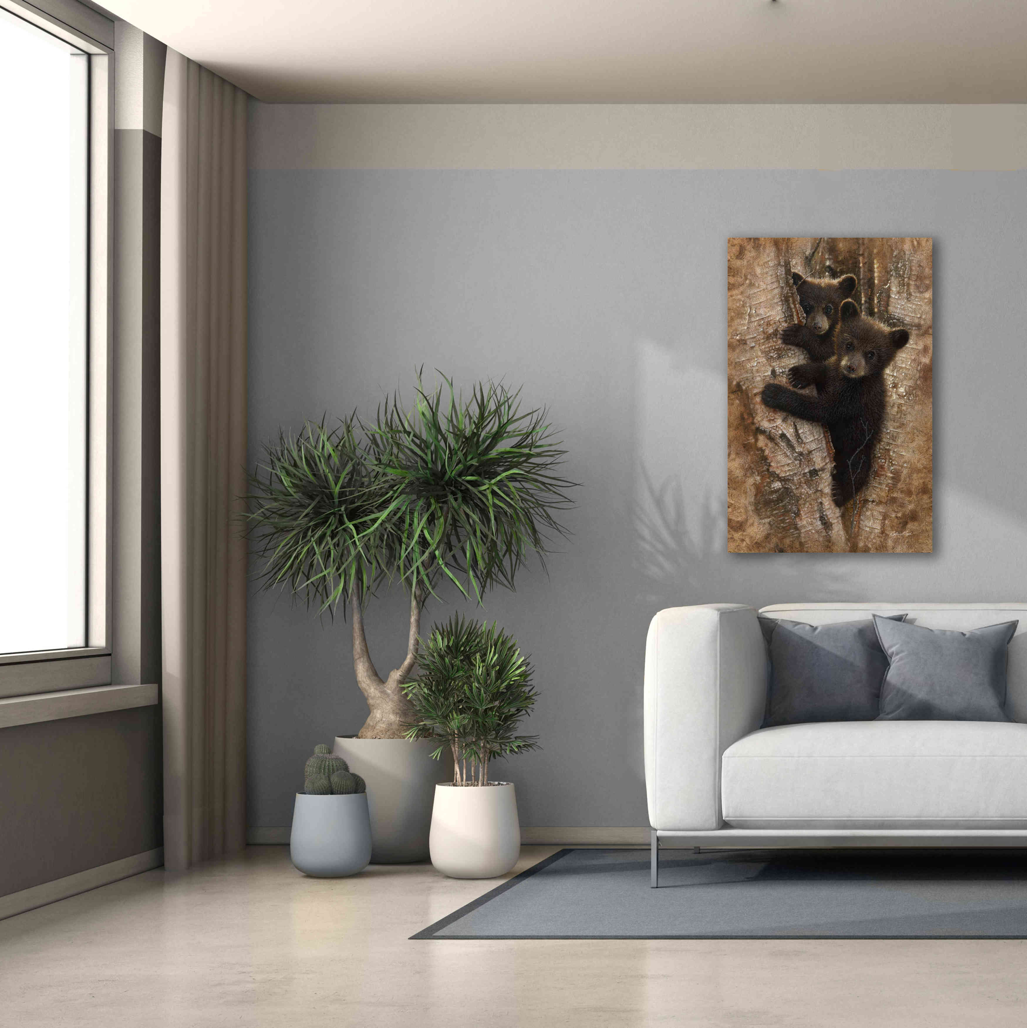 'Curious Cubs' by Collin Bogle, Canvas Wall Art,26x40