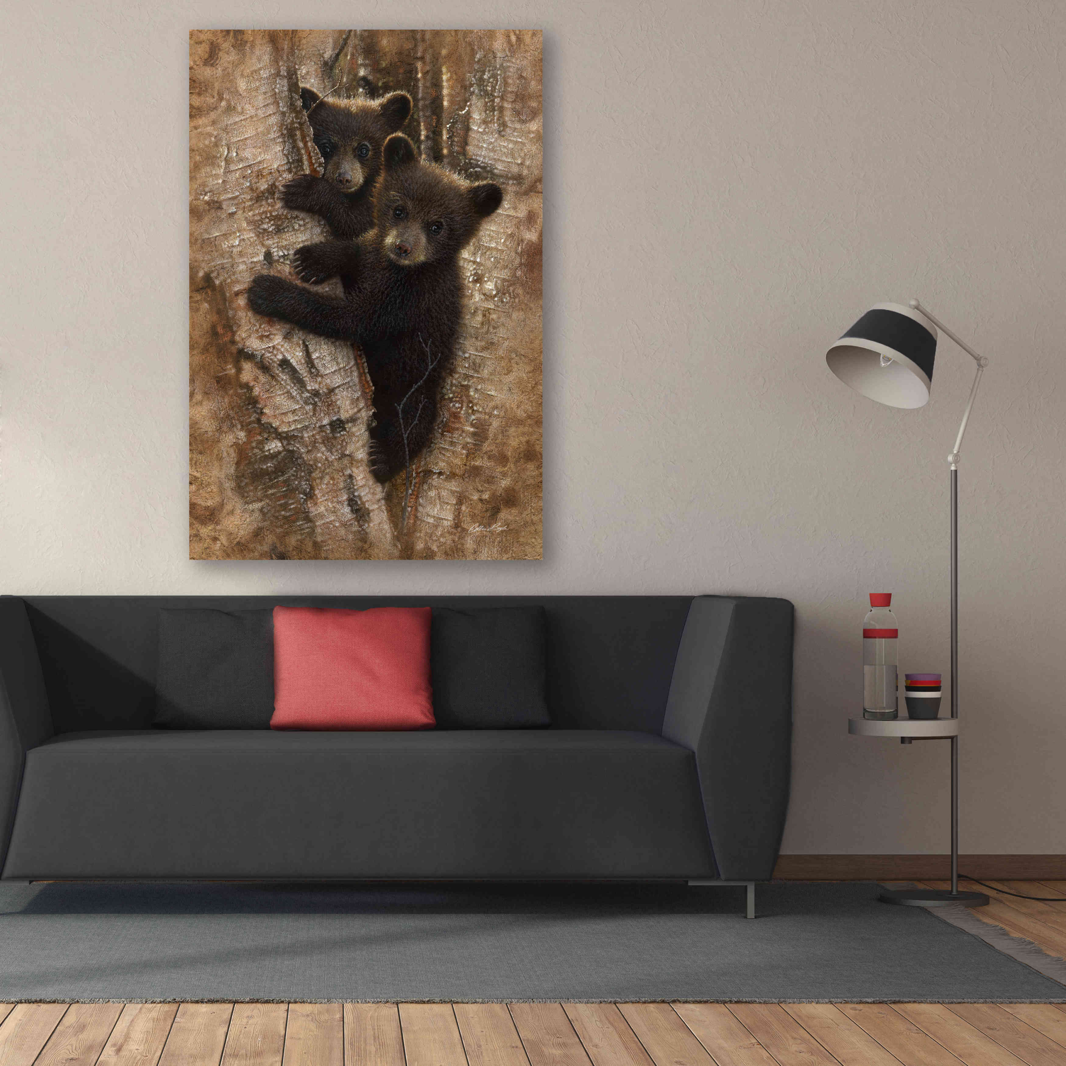 'Curious Cubs' by Collin Bogle, Canvas Wall Art,40x60