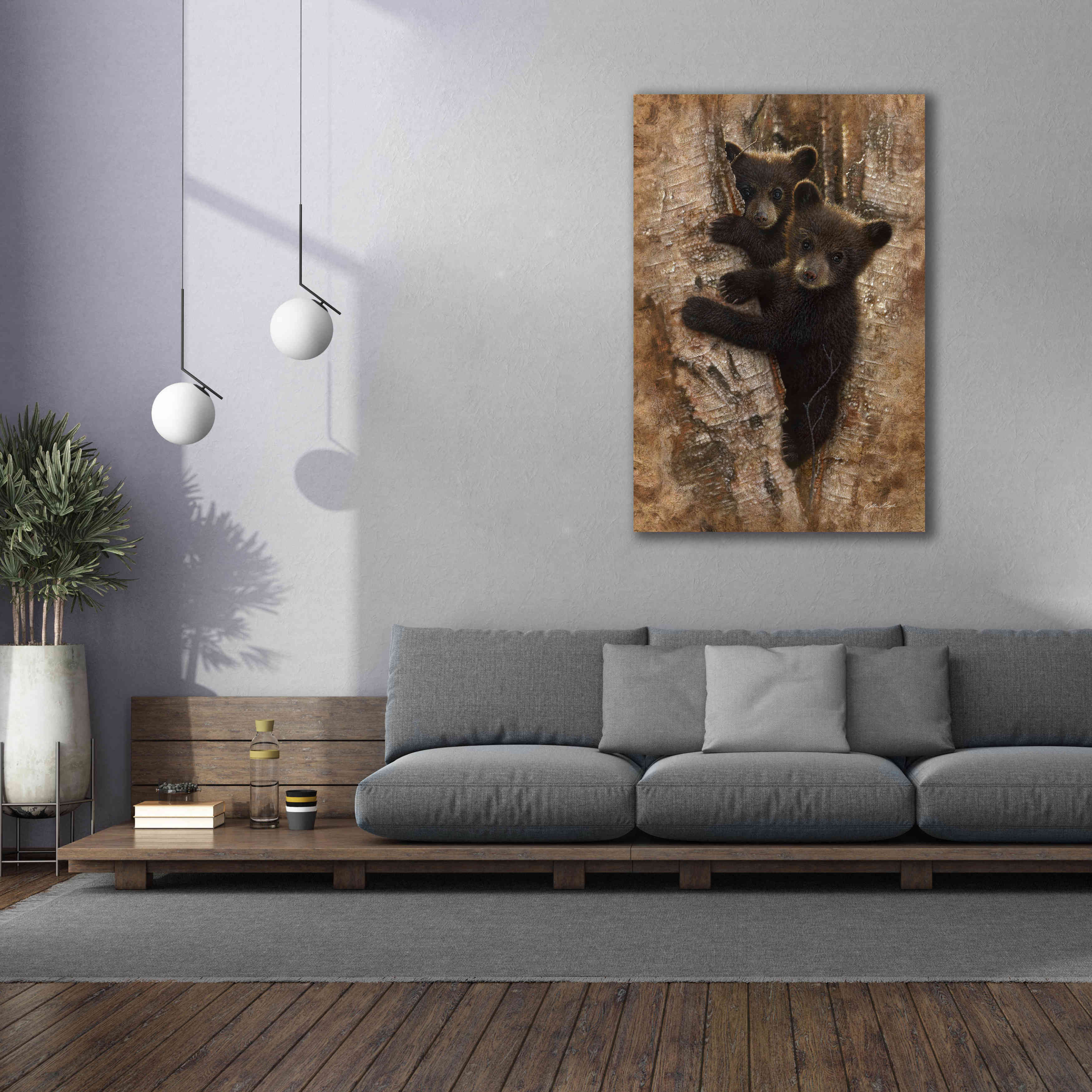 'Curious Cubs' by Collin Bogle, Canvas Wall Art,40x60
