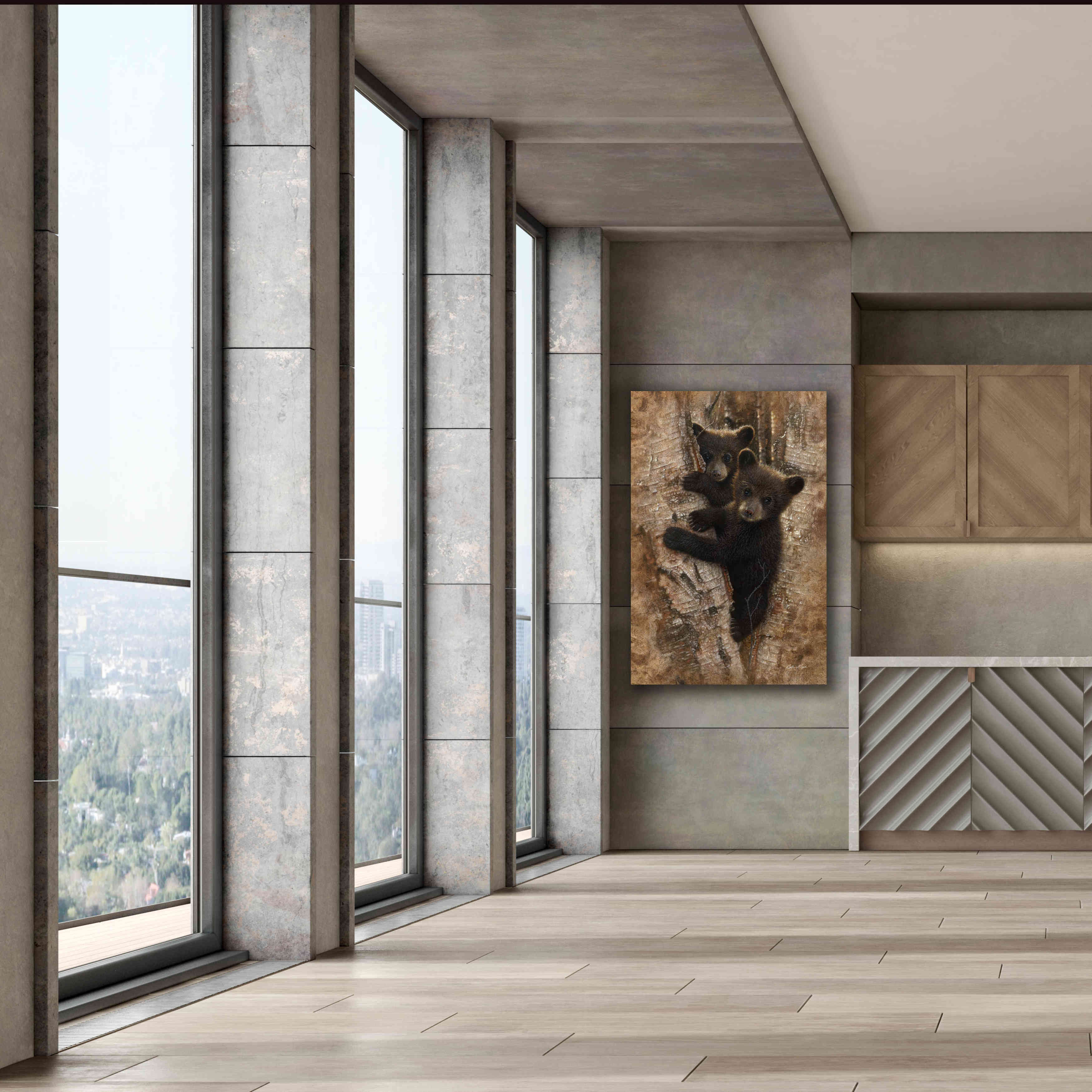 'Curious Cubs' by Collin Bogle, Canvas Wall Art,40x60