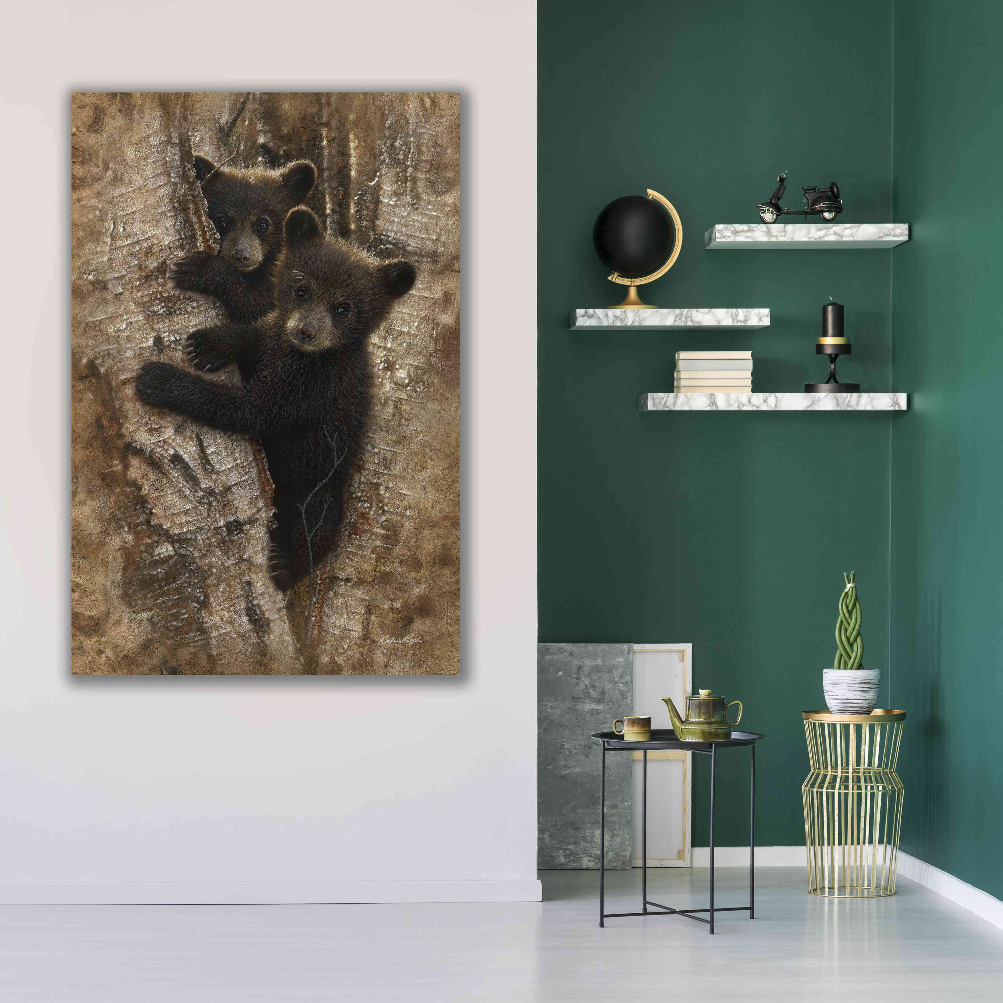 'Curious Cubs' by Collin Bogle, Canvas Wall Art,40x60