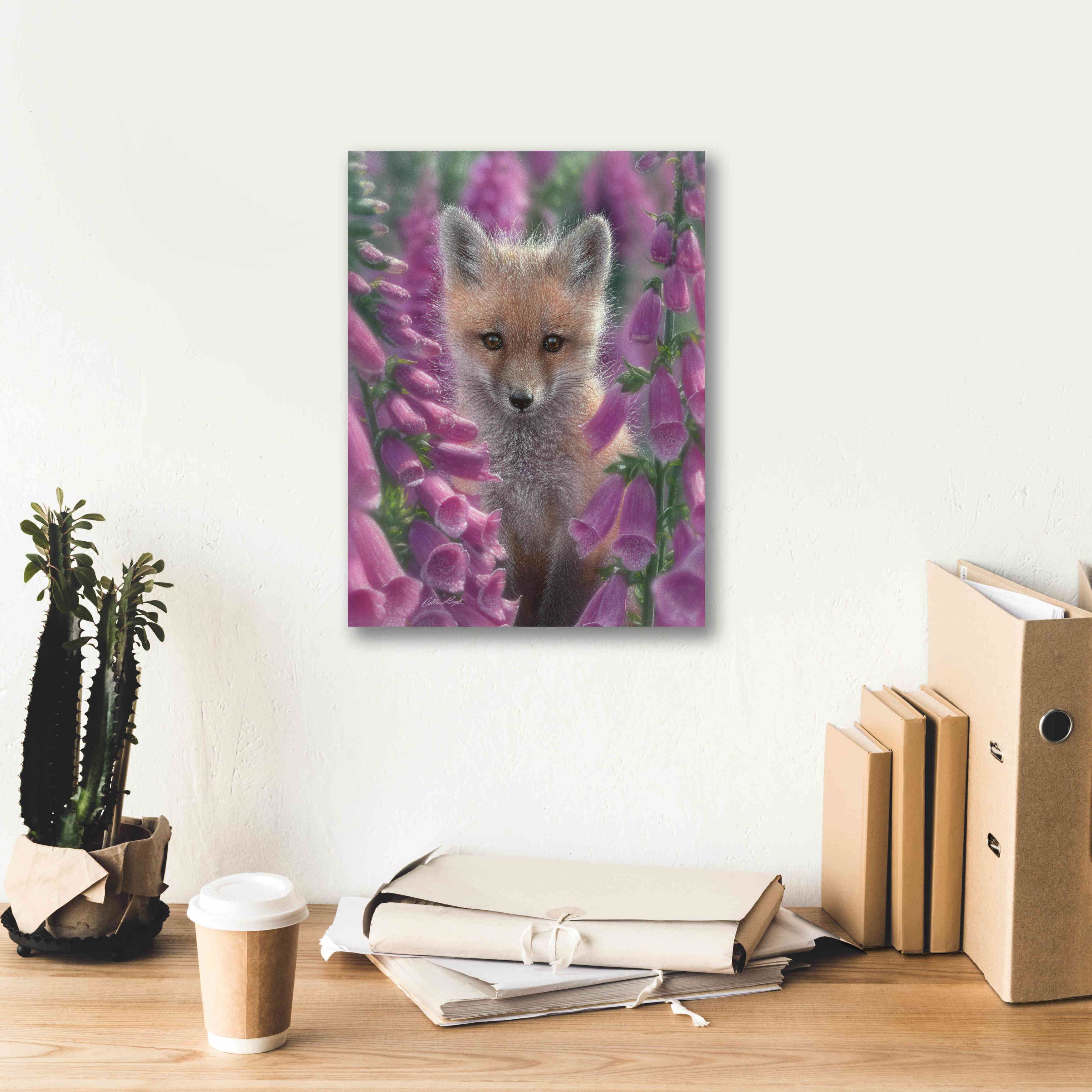 'Fox Gloves' by Collin Bogle, Canvas Wall Art,12x16