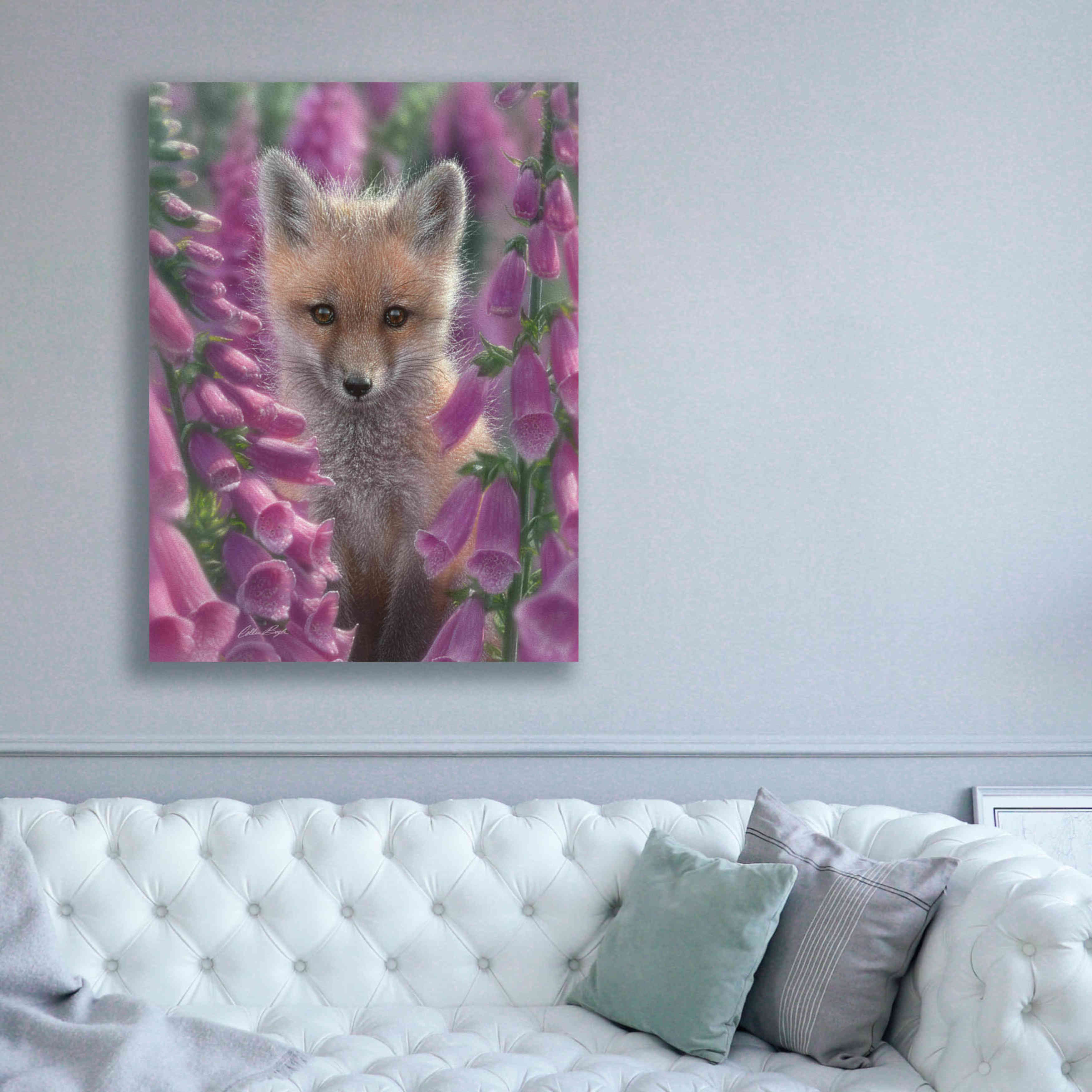 'Fox Gloves' by Collin Bogle, Canvas Wall Art,40x54