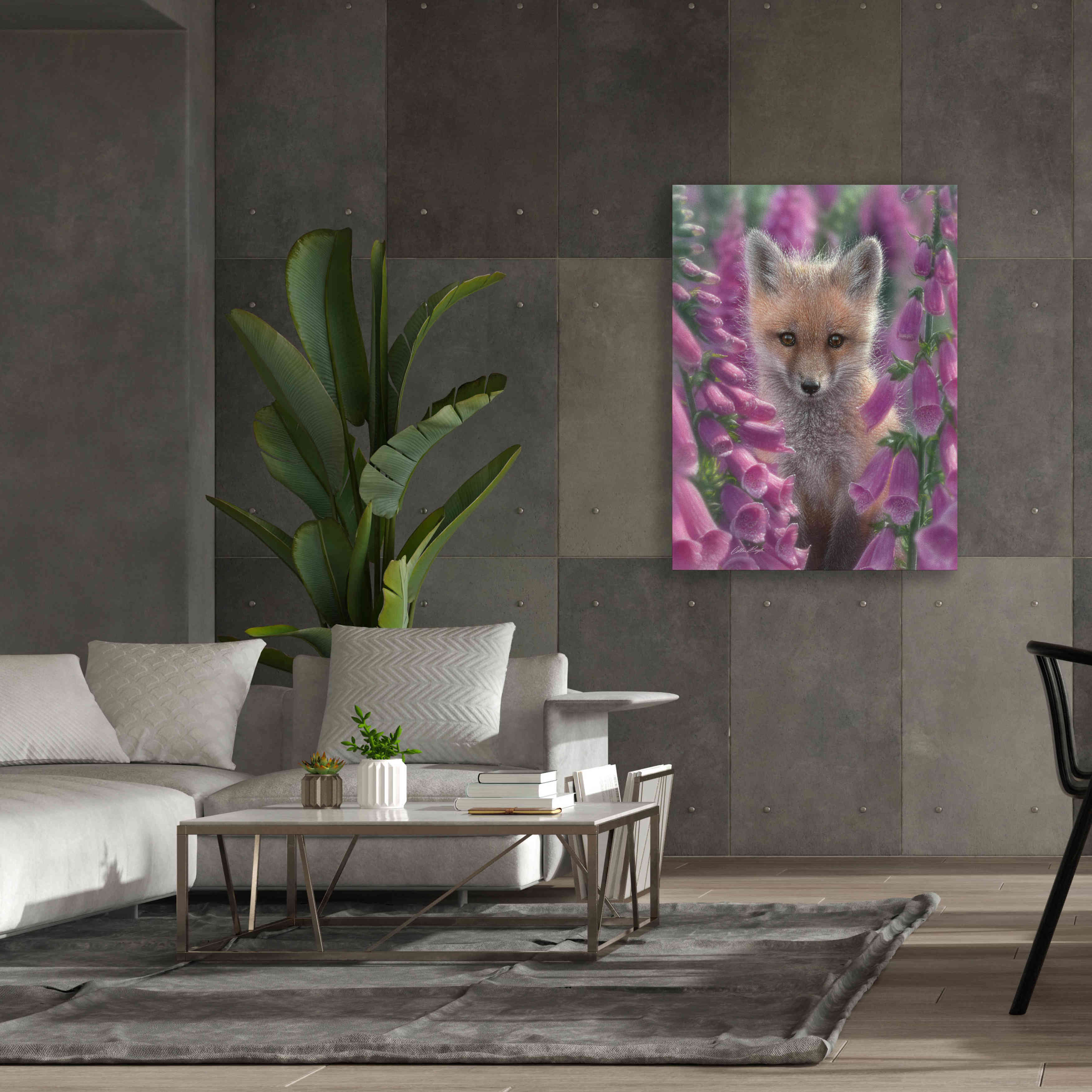 'Fox Gloves' by Collin Bogle, Canvas Wall Art,40x54