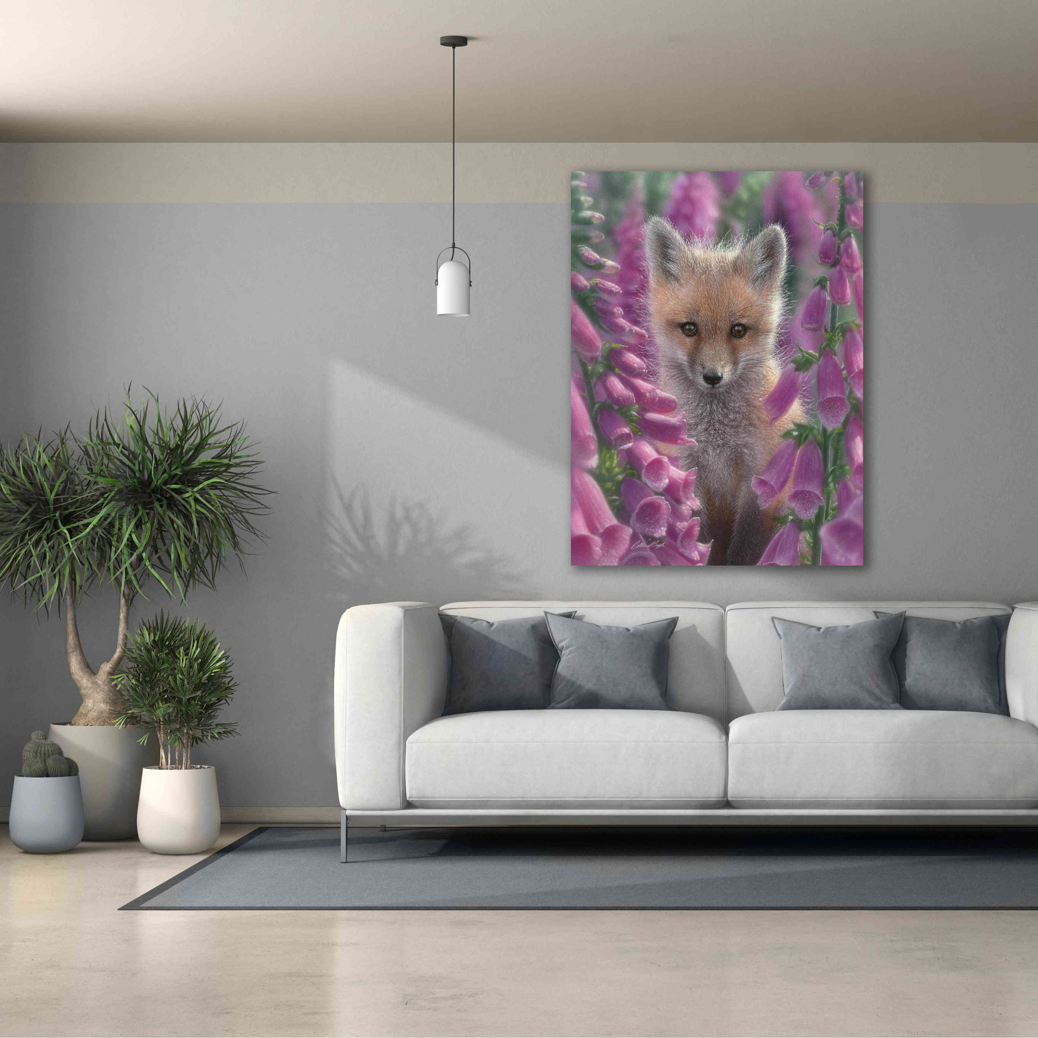 'Fox Gloves' by Collin Bogle, Canvas Wall Art,40x54