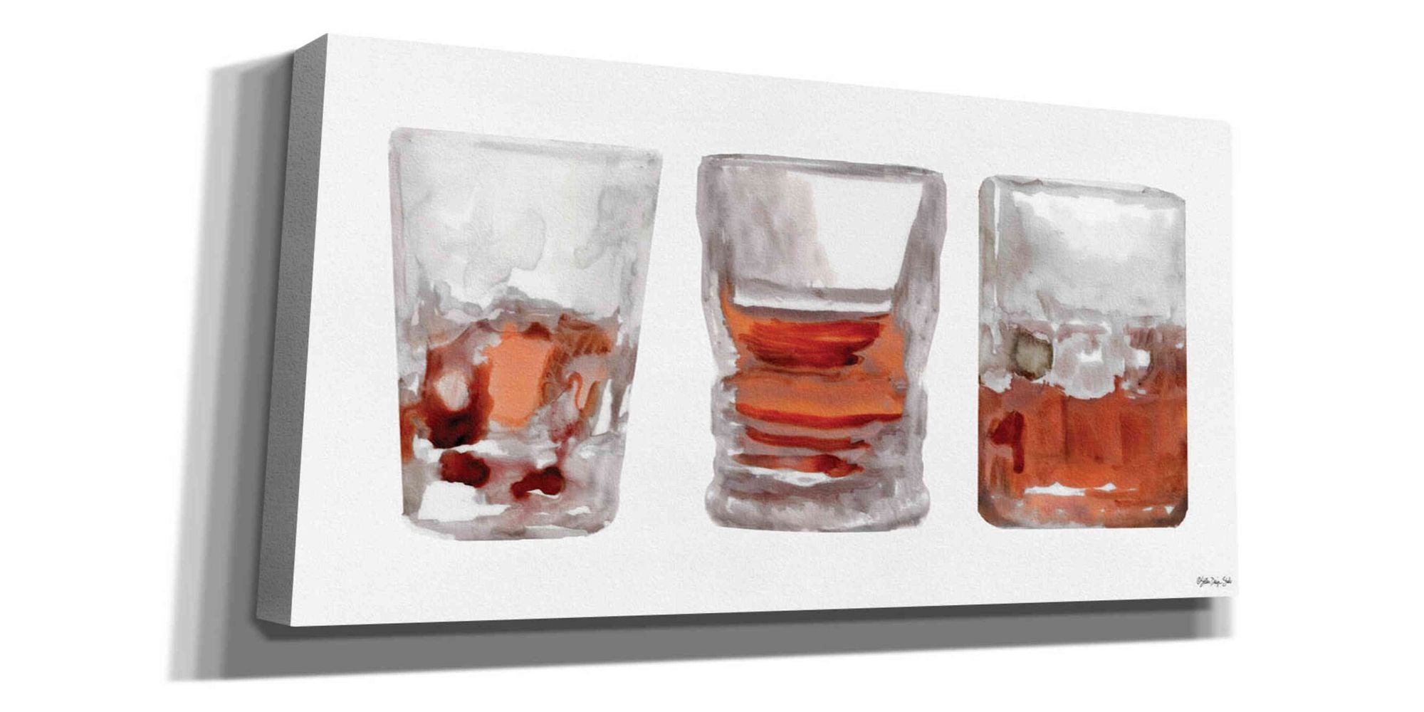 'Bourbon Glasses 1' by Stellar Design Studio, Canvas Wall Art