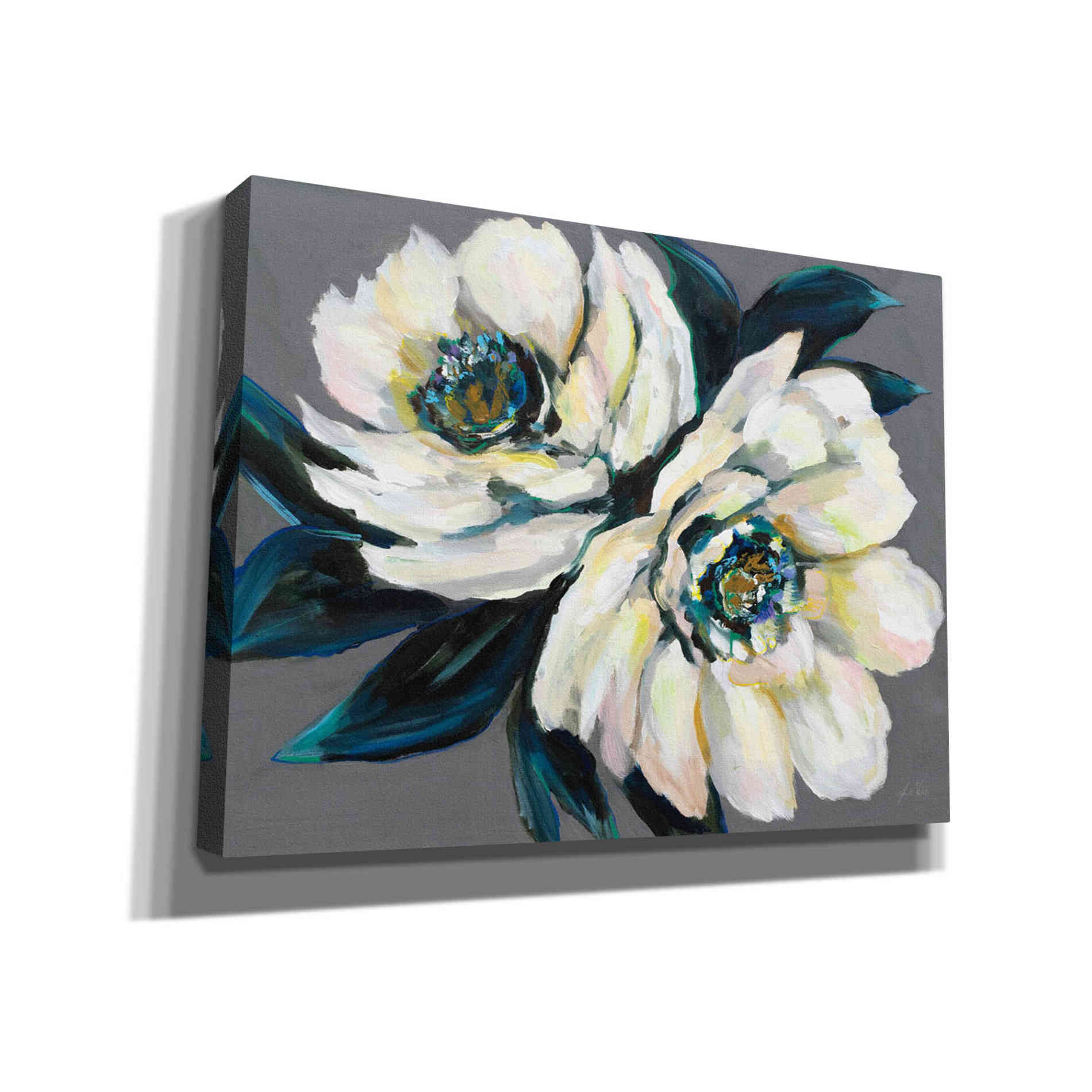 "Peonies" by Jeanette Vertentes, Giclee Canvas Wall Art