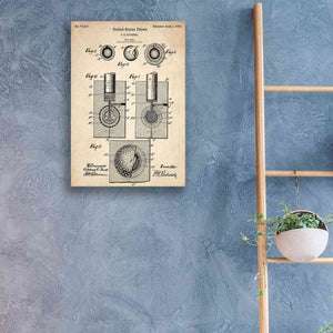 'Golf Ball Vintage Patent Blueprint' Canvas Wall Art,18 x 26