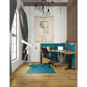 'Toilet Paper Roll Vintage Patent' Canvas Wall Art,26 x 40