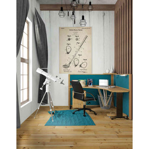 'Golf Club Vintage Patent Blueprint' Canvas Wall Art,26 x 40