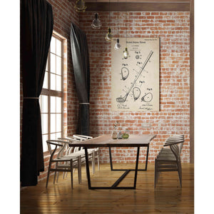 'Golf Club Vintage Patent Blueprint' Canvas Wall Art,26 x 40