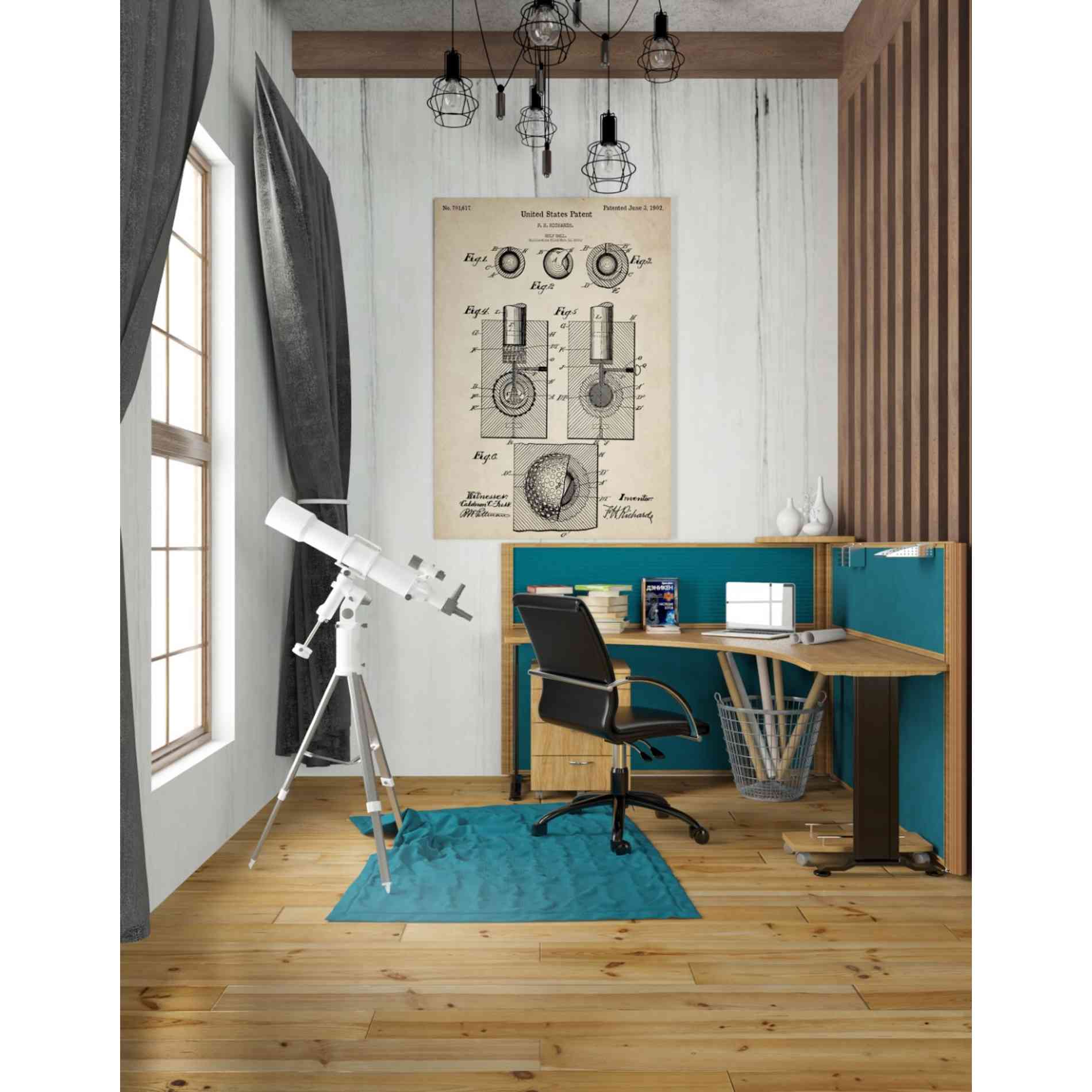 'Golf Ball Vintage Patent Blueprint' Canvas Wall Art,26 x 40