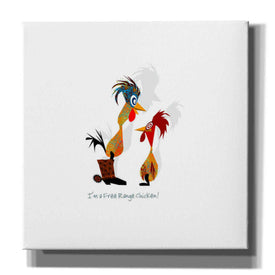 'Free Range Chicken' by Chuck Wimmer, Canvas Wall Art