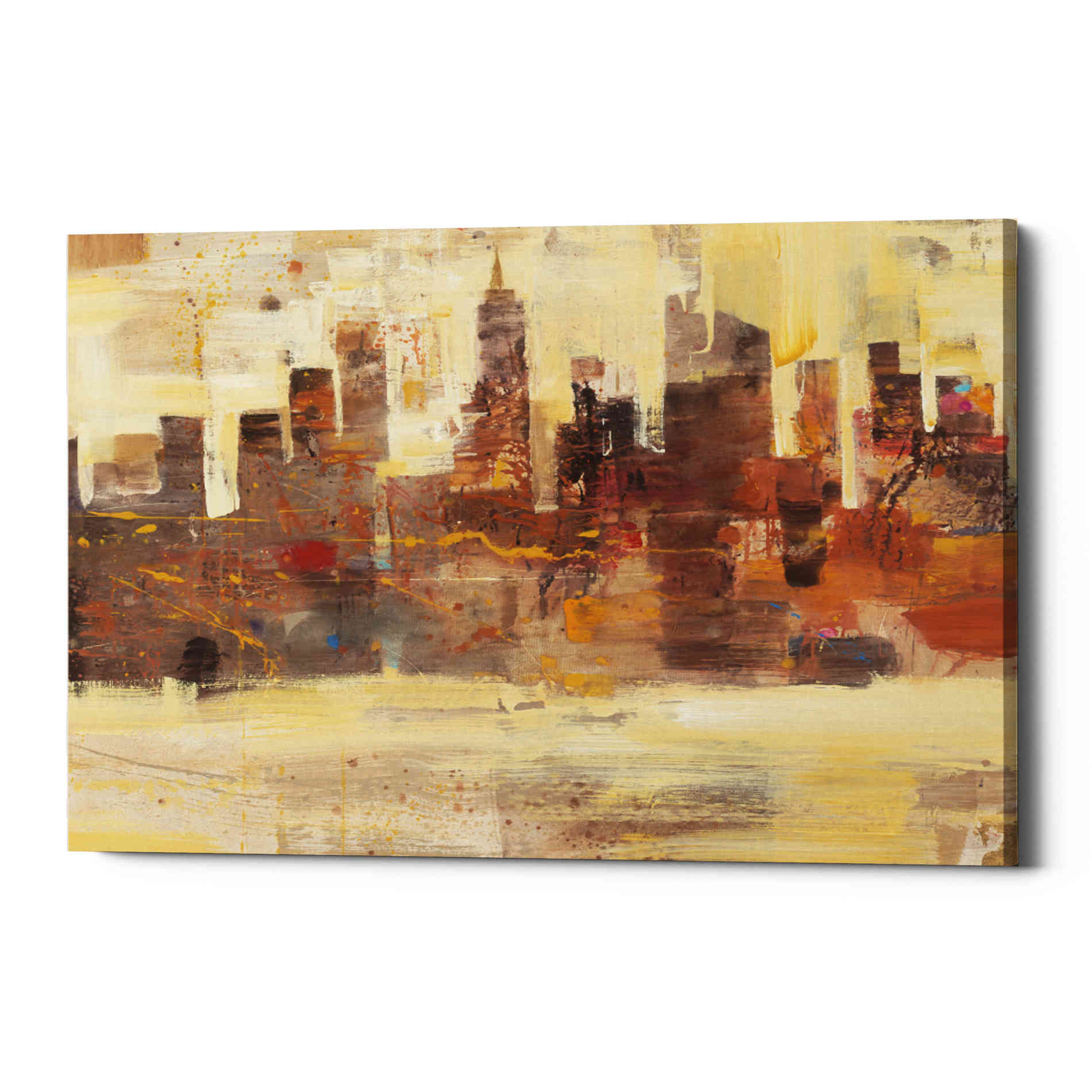 'City Skyline at Dusk' by Albena Hristova, Canvas Wall Art