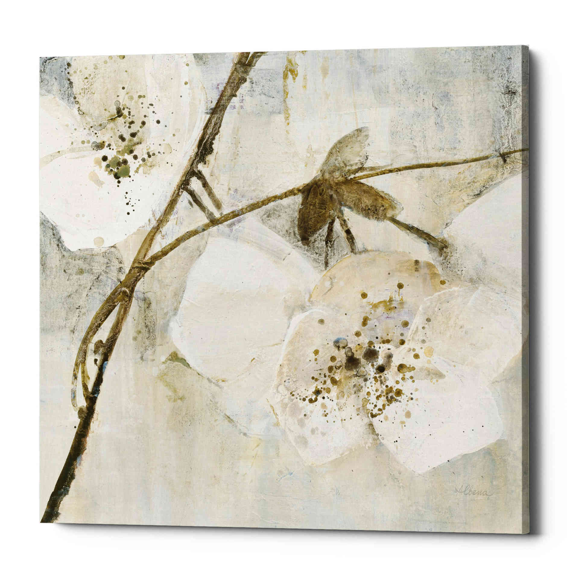 'Elegance II Greige' by Albena Hristova, Canvas Wall Art