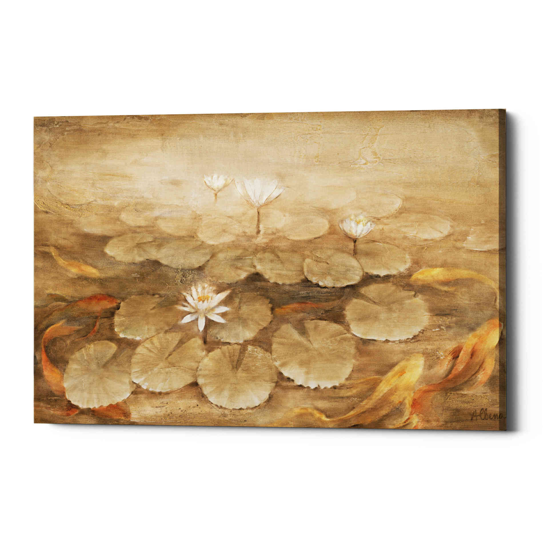 'Koi Pond' by Albena Hristova, Canvas Wall Art