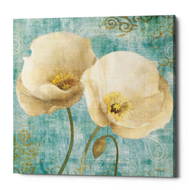 'Poppies on Paisley' by Albena Hristova, Canvas Wall Art