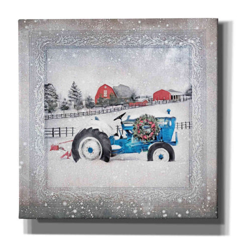 Image of 'Christmas Tractor' by Bluebird Barn, Canvas Wall Art,Size 1 Sqaure