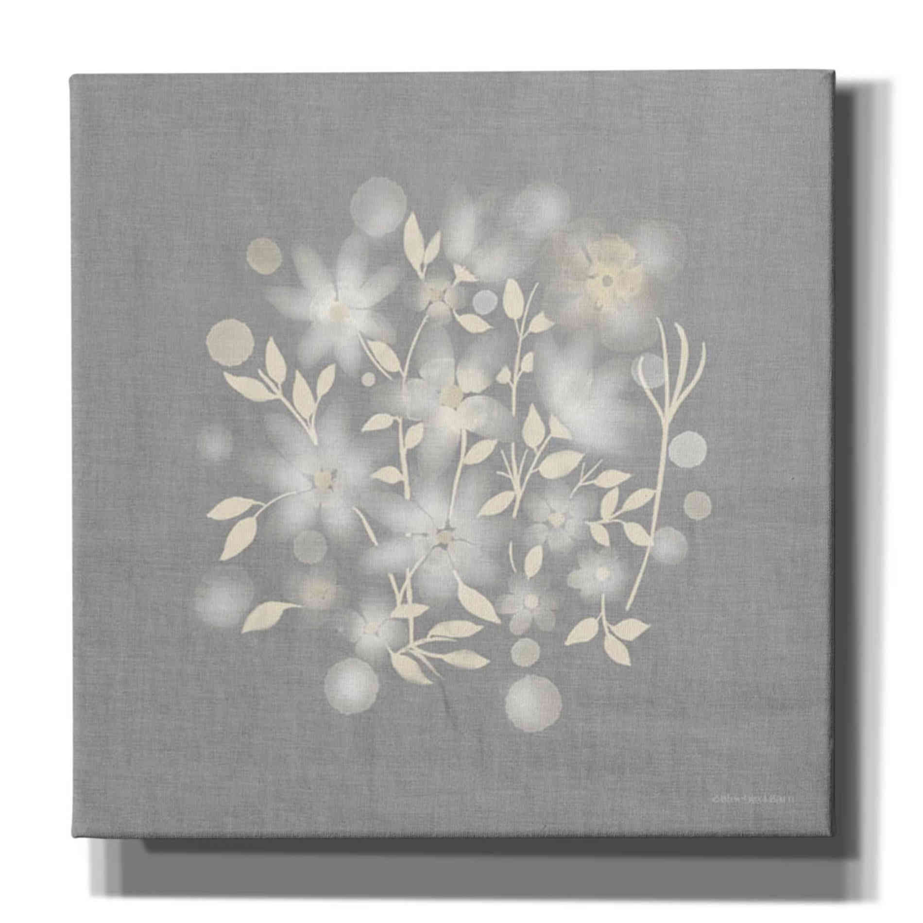 'Flower Bunch on Linen III' by Bluebird Barn, Canvas Wall Art,Size 1 Sqaure