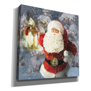 'Light the Way Santa' by Bluebird Barn, Canvas Wall Art,Size 1 Sqaure