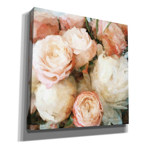 'English Rose Garden' by Bluebird Barn, Canvas Wall Art,Size 1 Sqaure