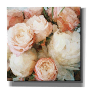 'English Rose Garden' by Bluebird Barn, Canvas Wall Art,Size 1 Sqaure