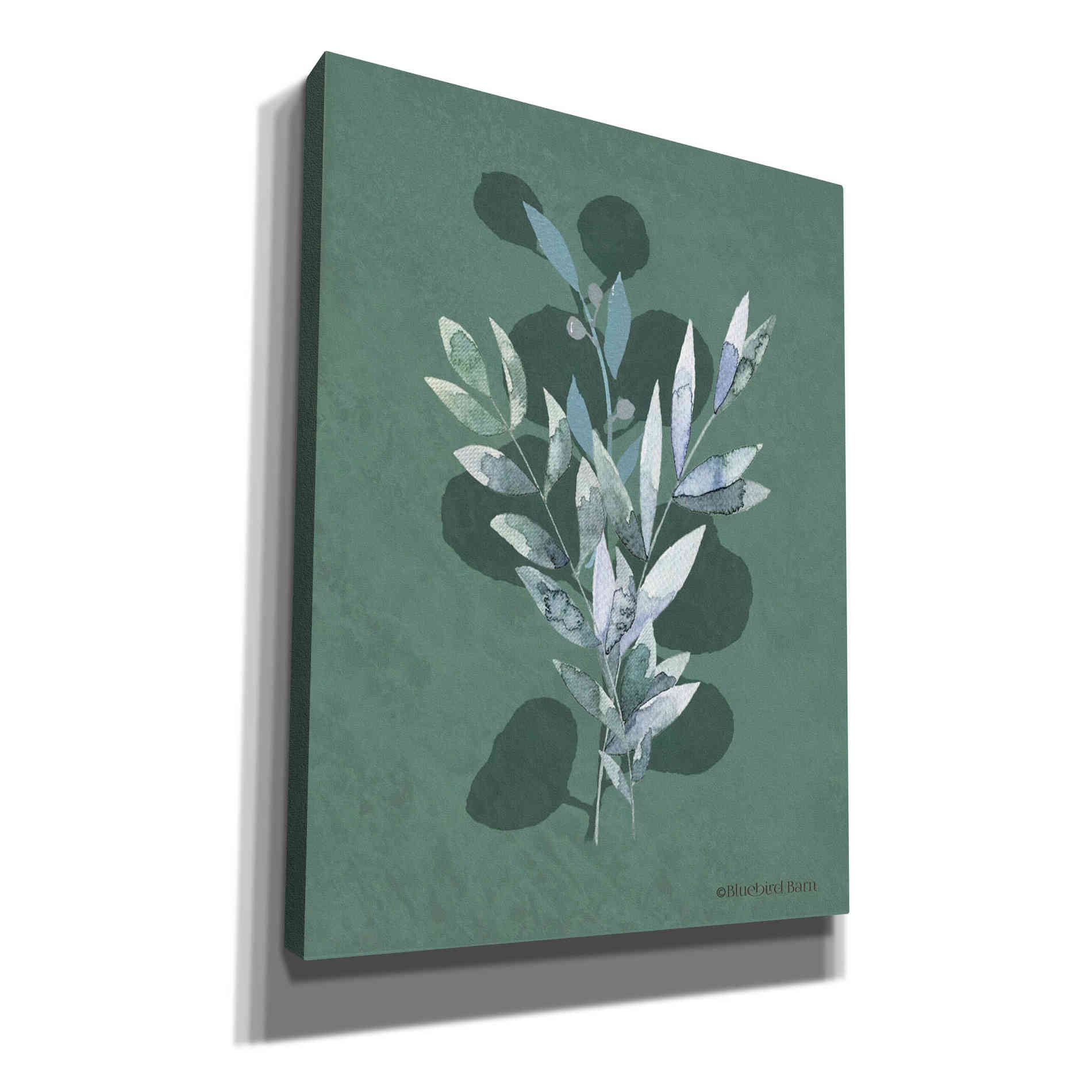 'Watercolor Greenery Series Dark I' by Bluebird Barn, Canvas Wall Art,Size B Portrait
