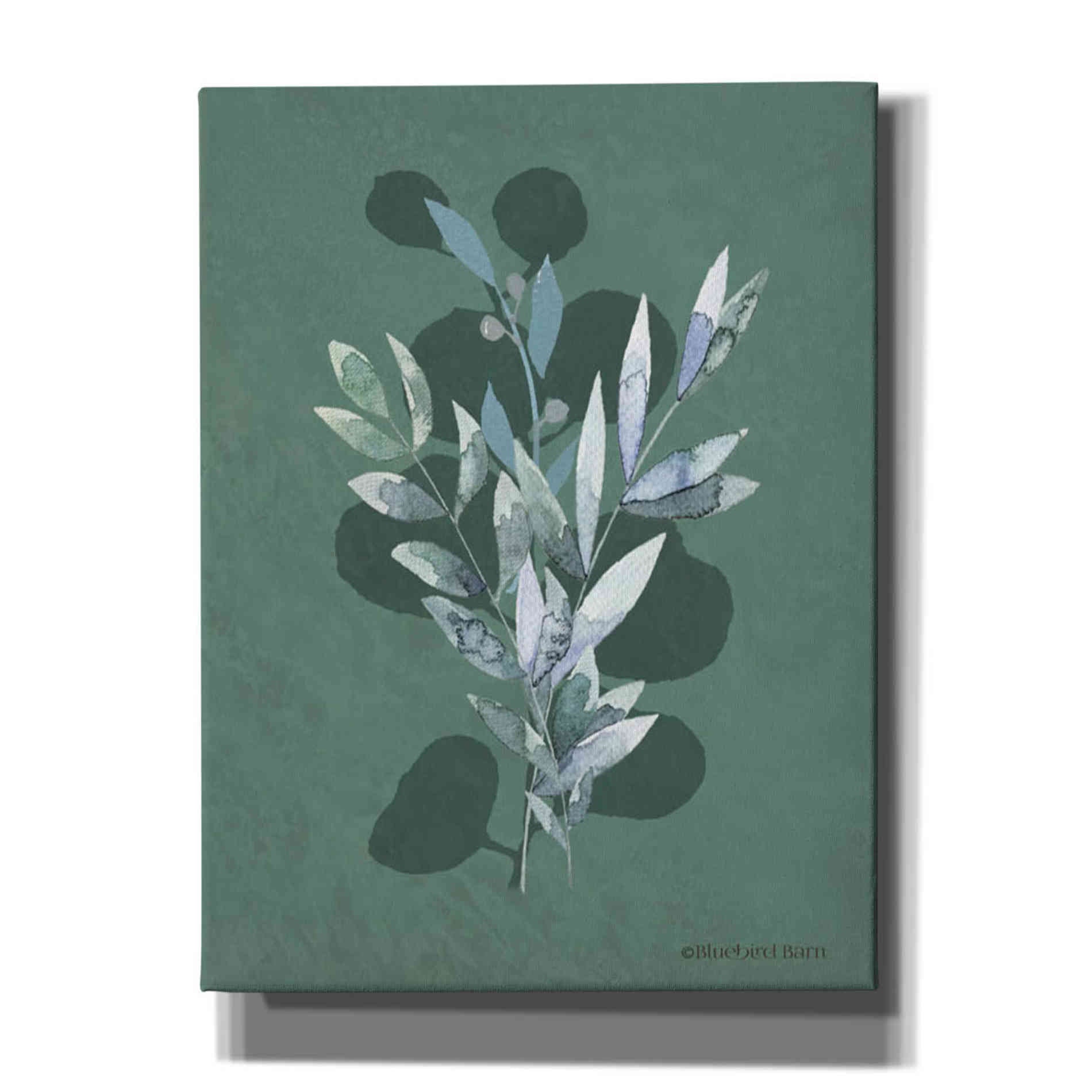 'Watercolor Greenery Series Dark I' by Bluebird Barn, Canvas Wall Art,Size B Portrait
