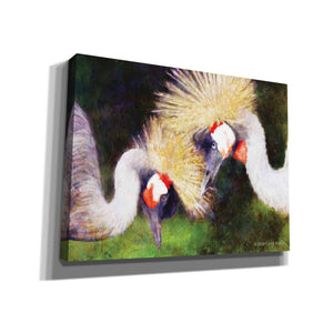 'Two Cranes' by Bluebird Barn, Canvas Wall Art,Size B Landscape