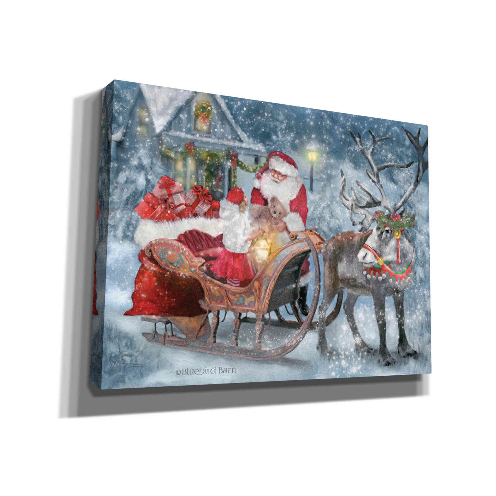 'Santa's Little Helper' by Bluebird Barn, Canvas Wall Art,Size B Landscape