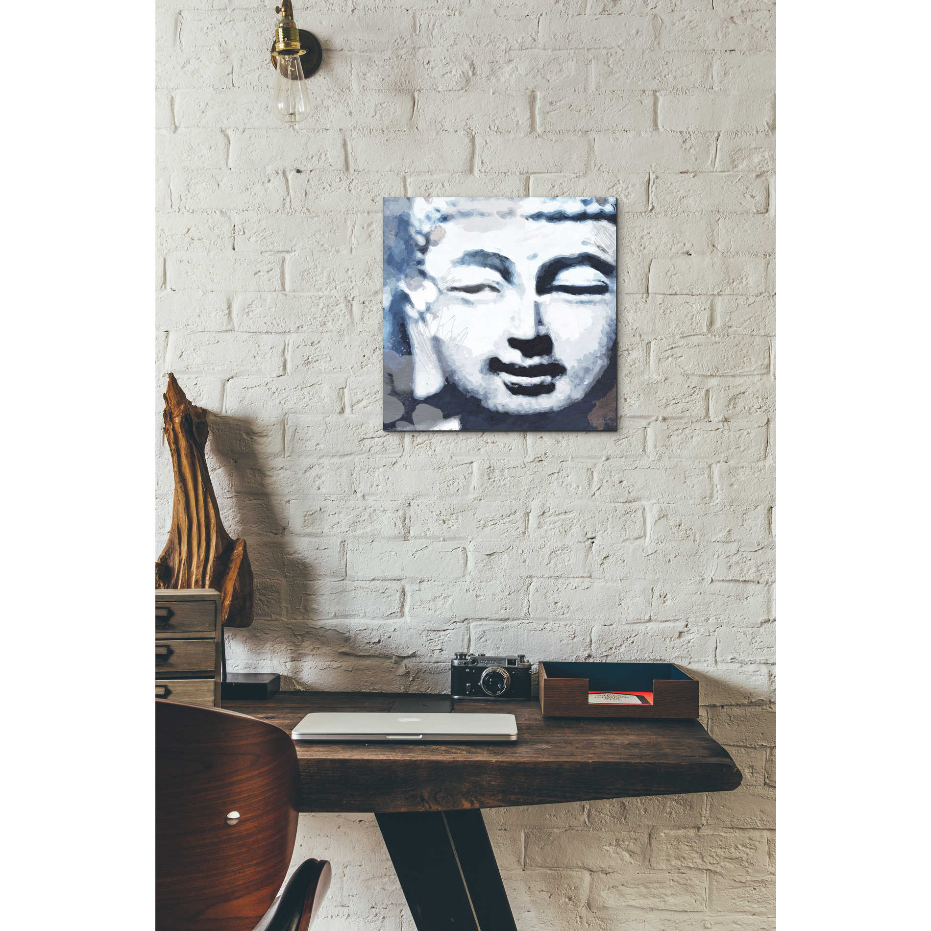 'Peaceful Buddha II' by Linda Woods, Canvas Wall Art,12 x 12