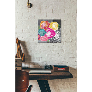 'Colorful Roses II' by Linda Woods, Canvas Wall Art,12 x 12