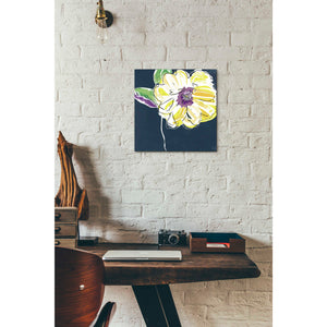 'Yellow Rose' by Linda Woods, Canvas Wall Art,12 x 12