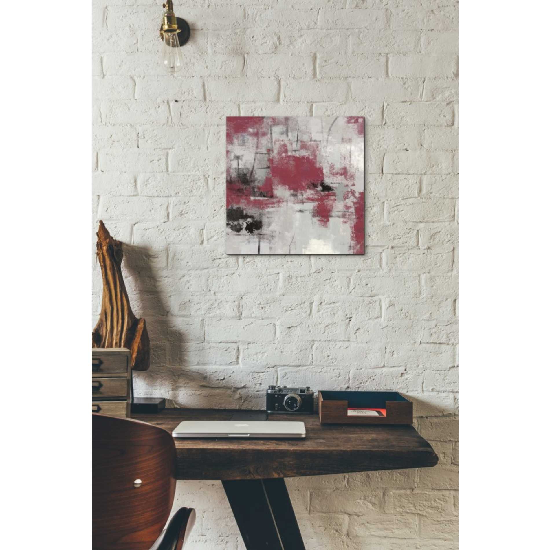 'Stone Gardens III Red' by Silvia Vassileva, Canvas Wall Art,12 x 12