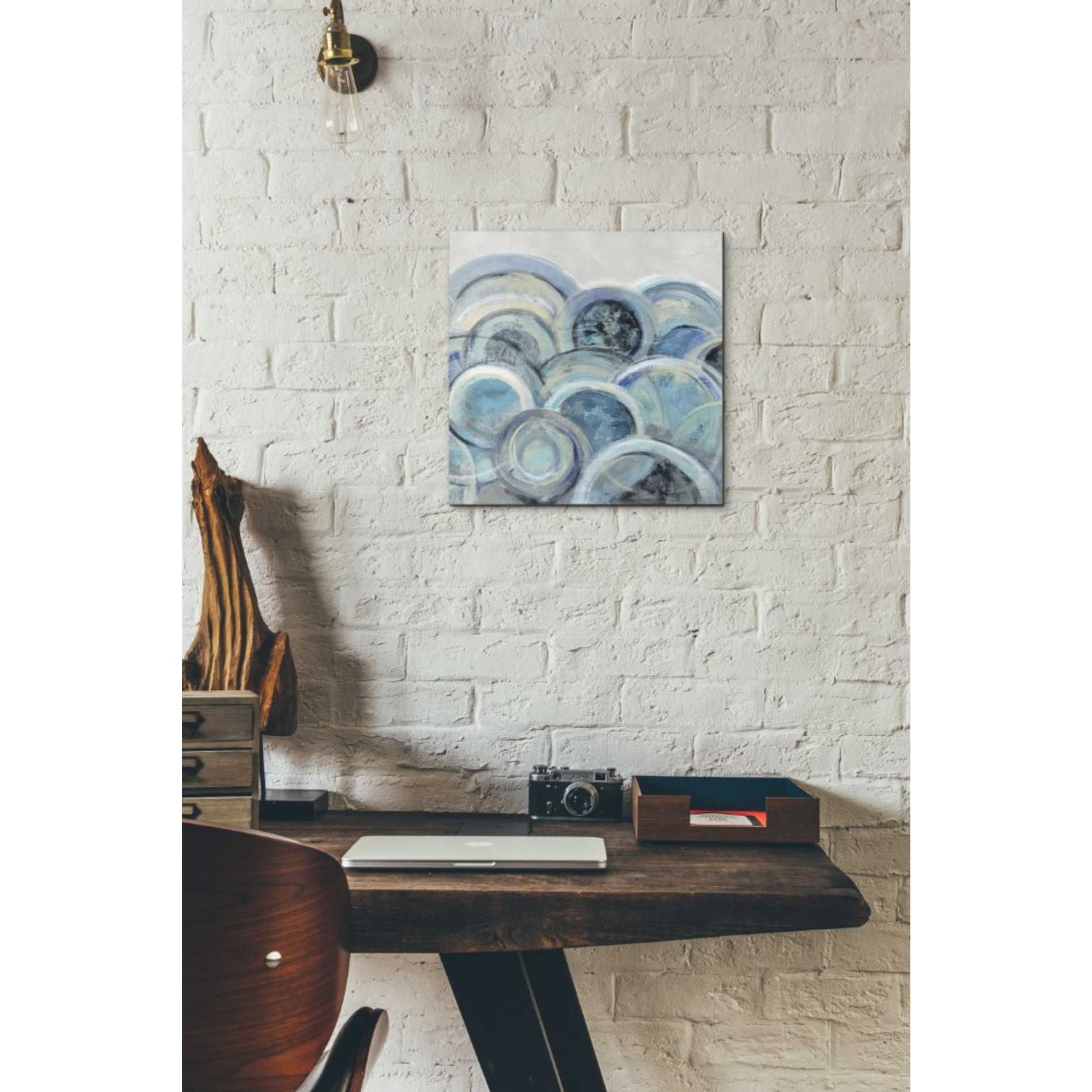 'Variation Blue Grey III' by Silvia Vassileva, Canvas Wall Art,12 x 12