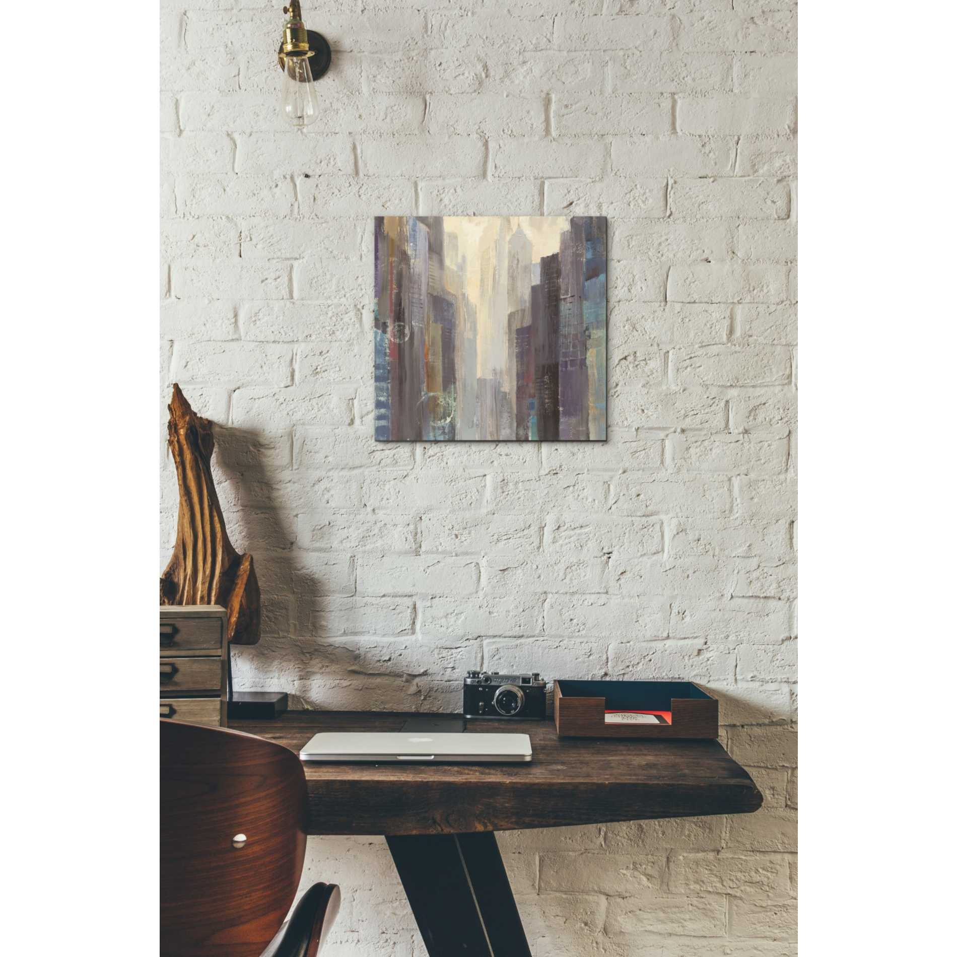 'City at Dawn' by Albena Hristova, Canvas Wall Art,12 x 12