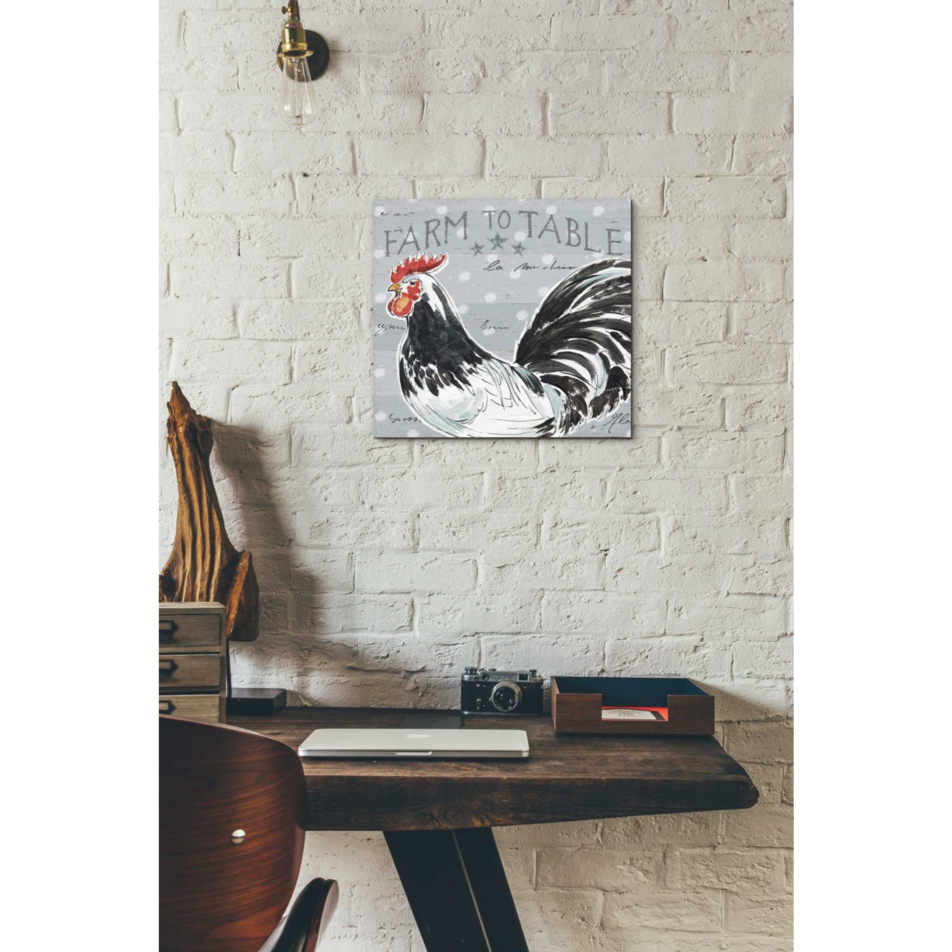 'Roosters Call III' by Daphne Brissonet, Canvas Wall Art,12 x 12
