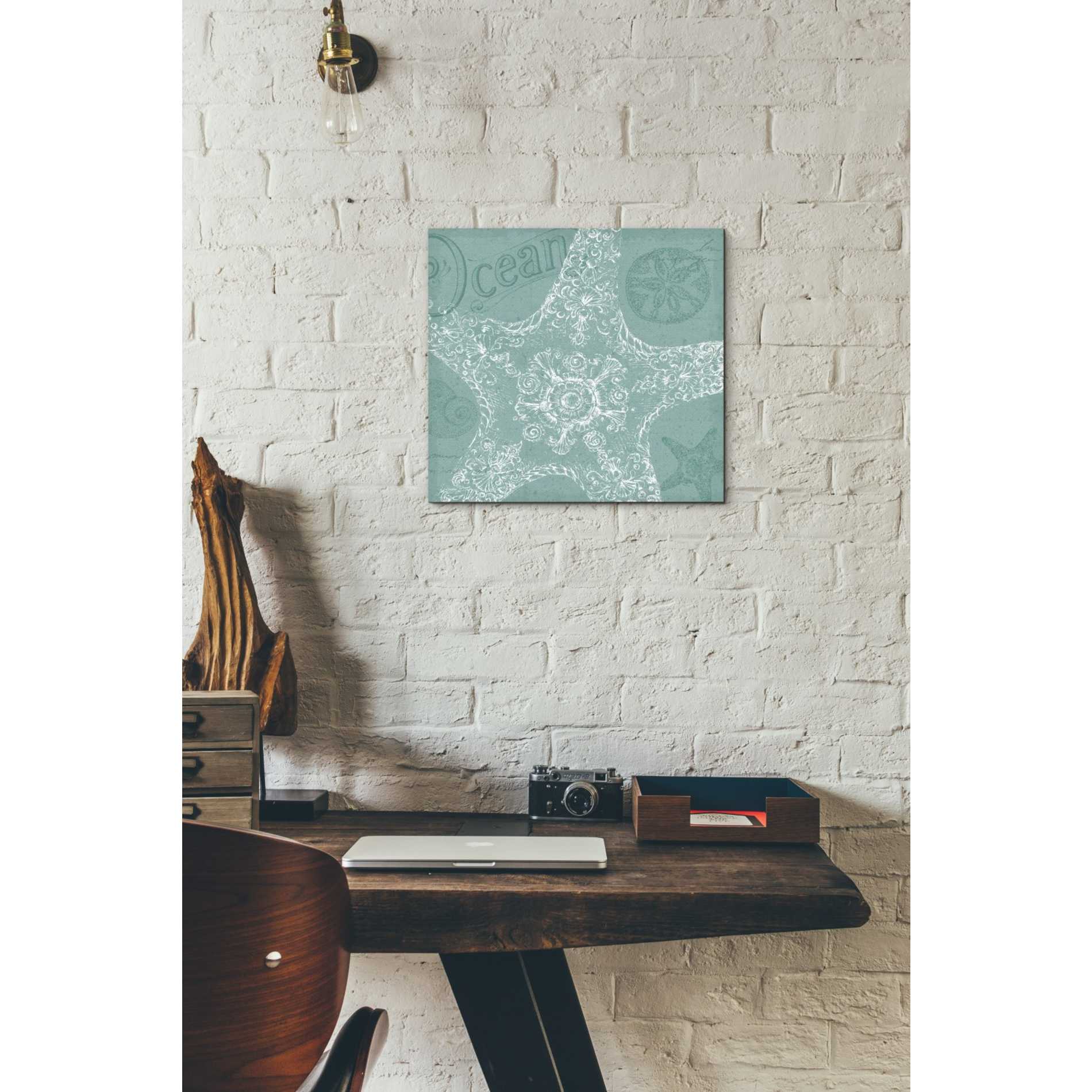 'Aqua Treasure I' by Daphne Brissonet, Canvas Wall Art,12 x 12